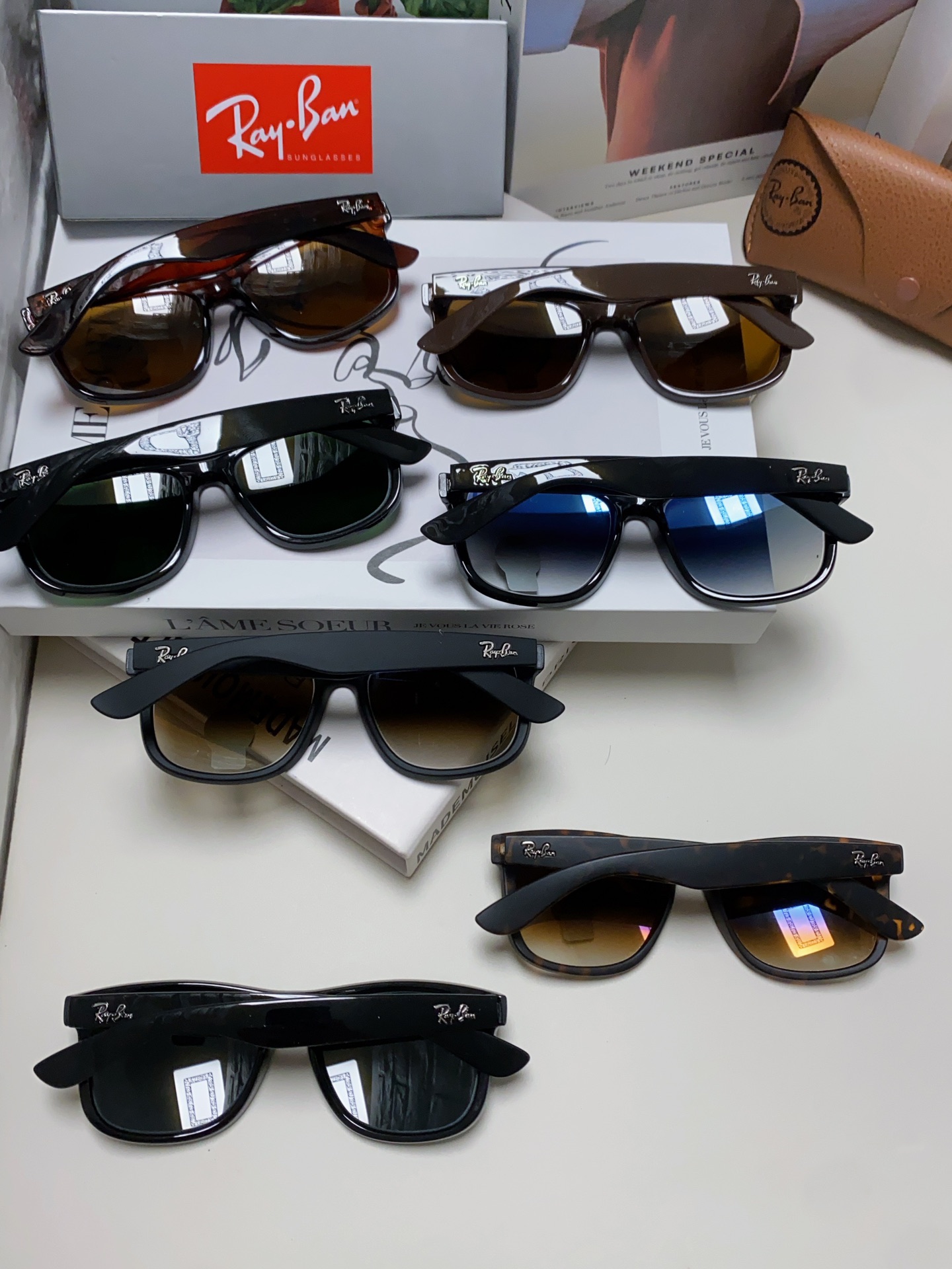 RAYBAN 雷朋 经典太阳镜  夏日限定色彩 男女通用款 Model ：RB4165 Size：55-