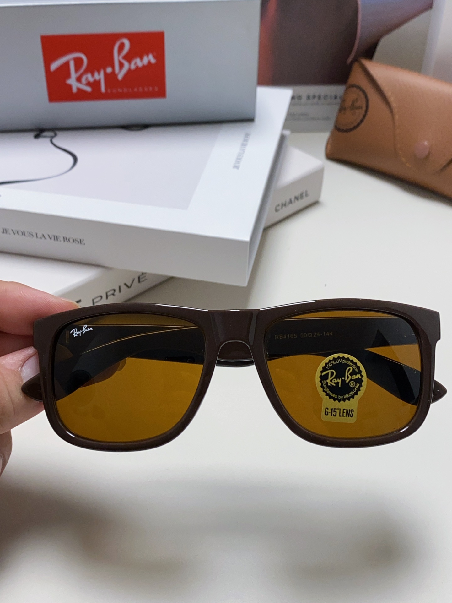 RAYBAN 雷朋 经典太阳镜  夏日限定色彩 男女通用款 Model ：RB4165 Size：55-