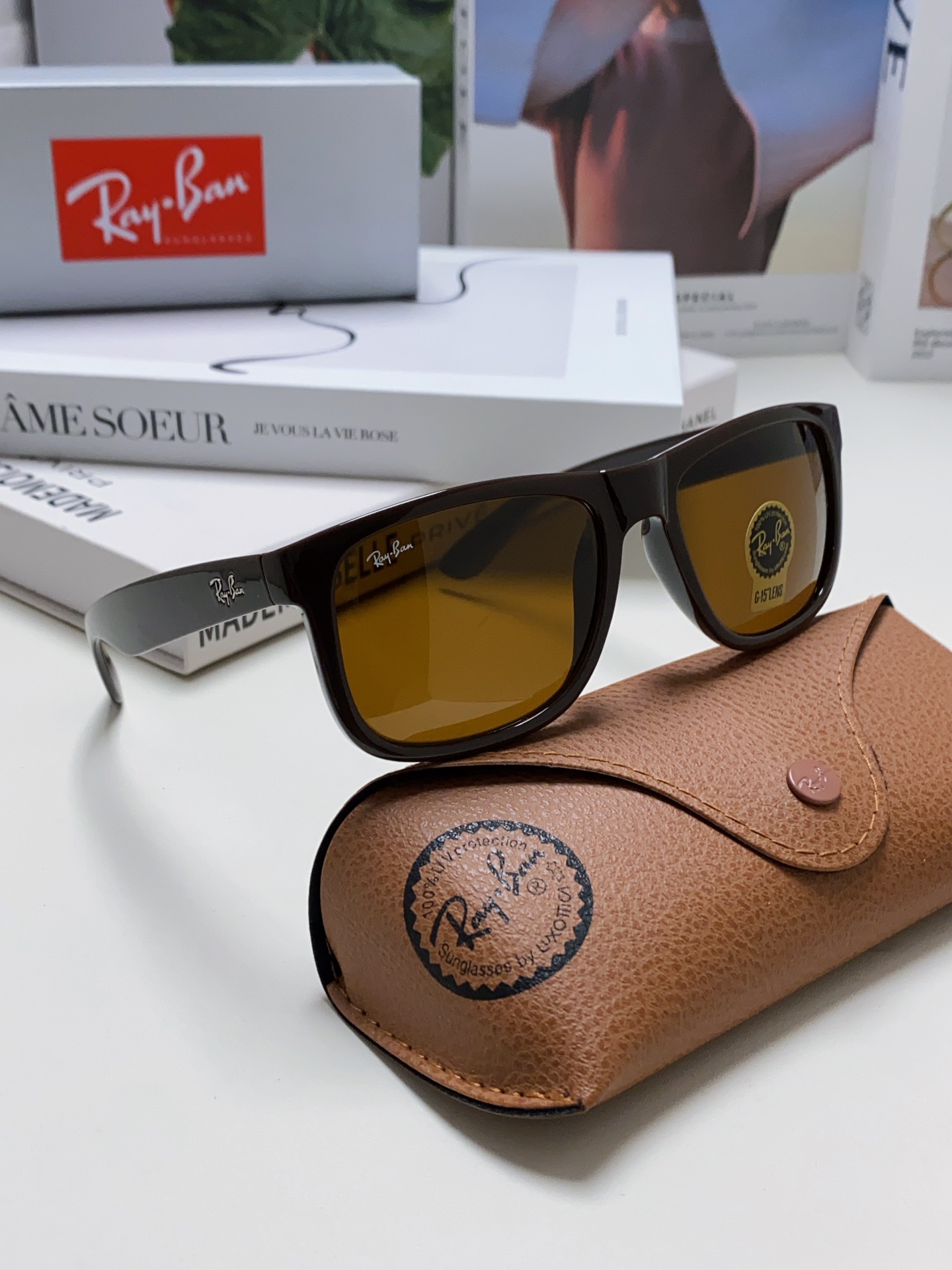 RAYBAN 雷朋 经典太阳镜  夏日限定色彩 男女通用款 Model ：RB4165 Size：55-