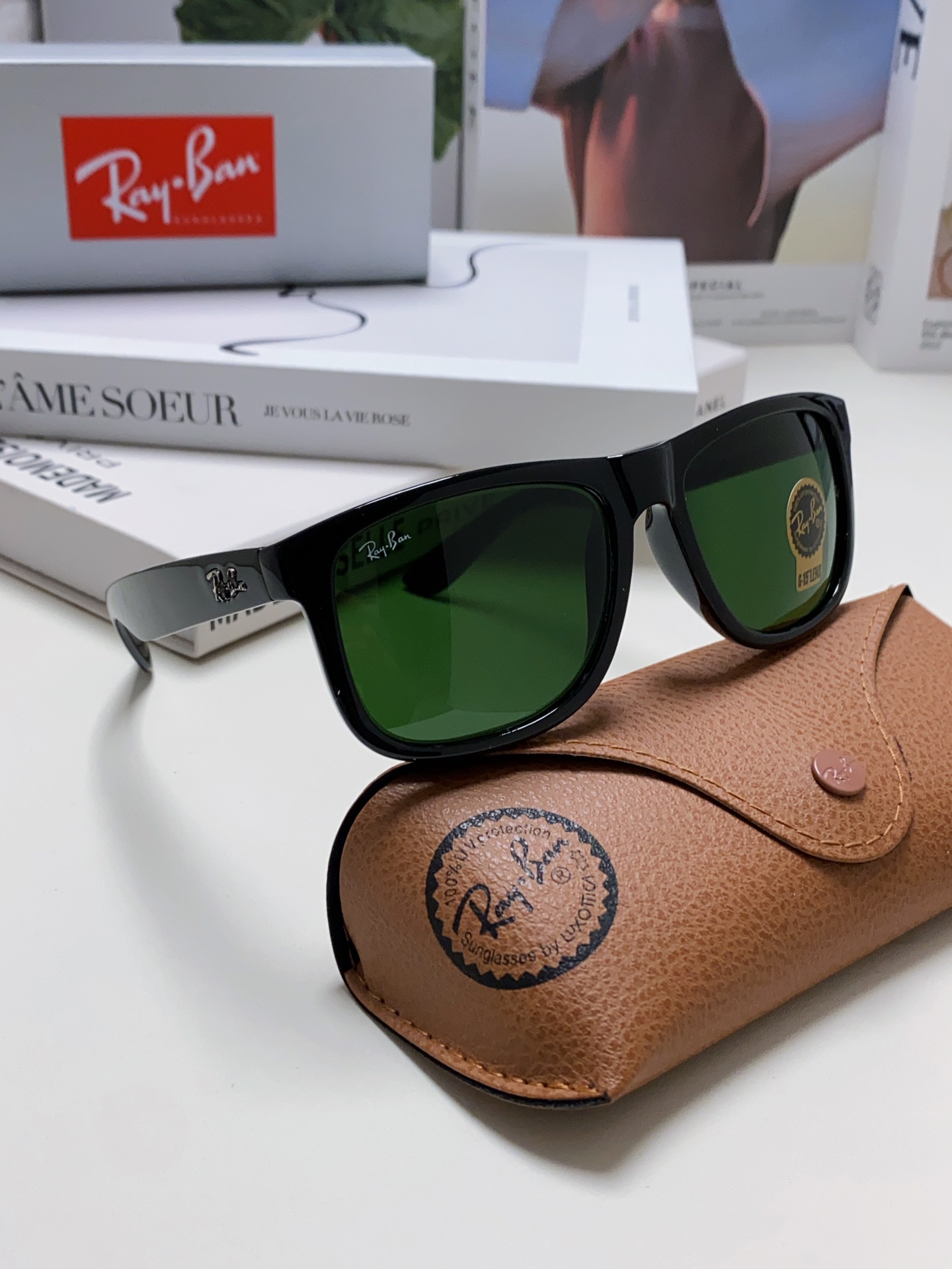 RAYBAN 雷朋 经典太阳镜  夏日限定色彩 男女通用款 Model ：RB4165 Size：55-