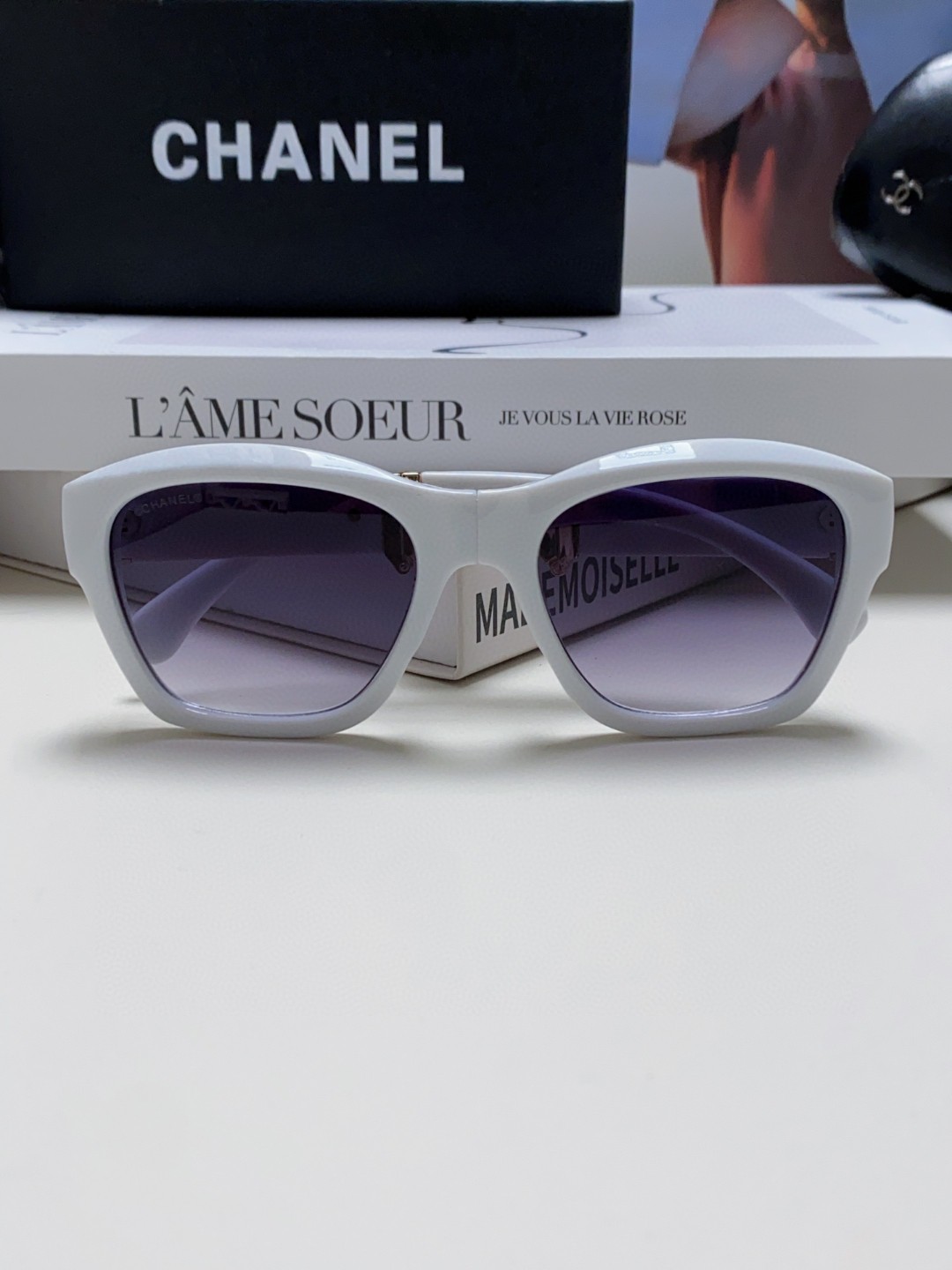 Foldablesunglasses重磅新款chanel香奈儿口袋折叠墨镜能放进口袋的眼镜