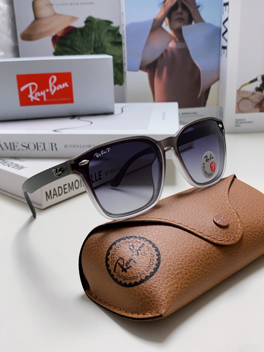  RayBan雷朋太阳镜黑超时尚眼镜开车防晒男女同款偏光墨镜 RB8377 