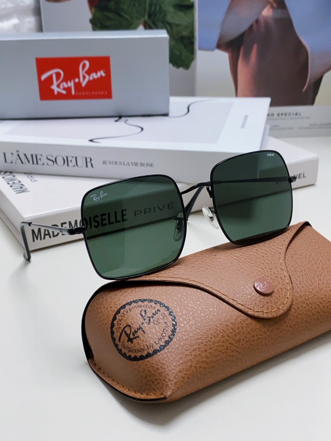 RayBan雷朋男士女士RB1971方形金属太阳眼镜高品质