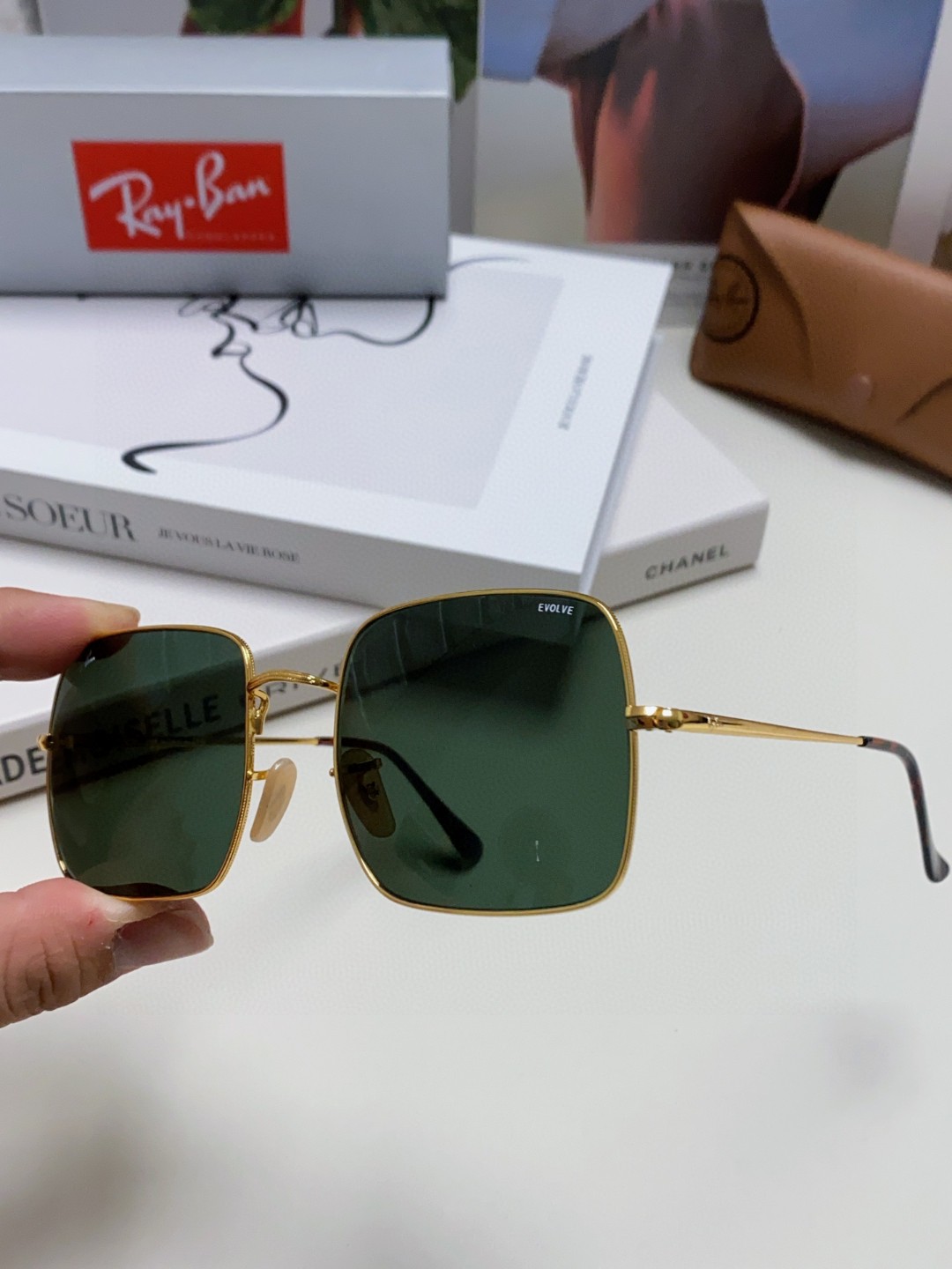 RayBan雷朋男士女士RB1971方形金属太阳眼镜高品质