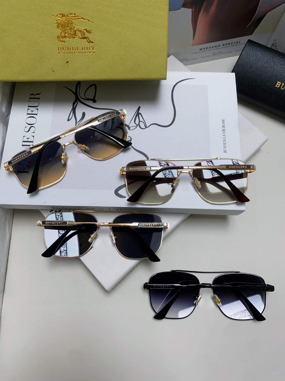 Burberry巴宝莉 2024 墨镜男士开车眼镜偏光太阳镜防紫外线强光驾驶眼睛遮阳钓鱼 