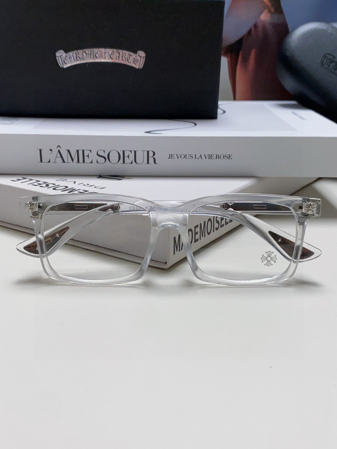  Chrome Hearts 克罗心 新款 近视眼镜男日系复古文艺防蓝光超轻可配度数眼镜框男女方形