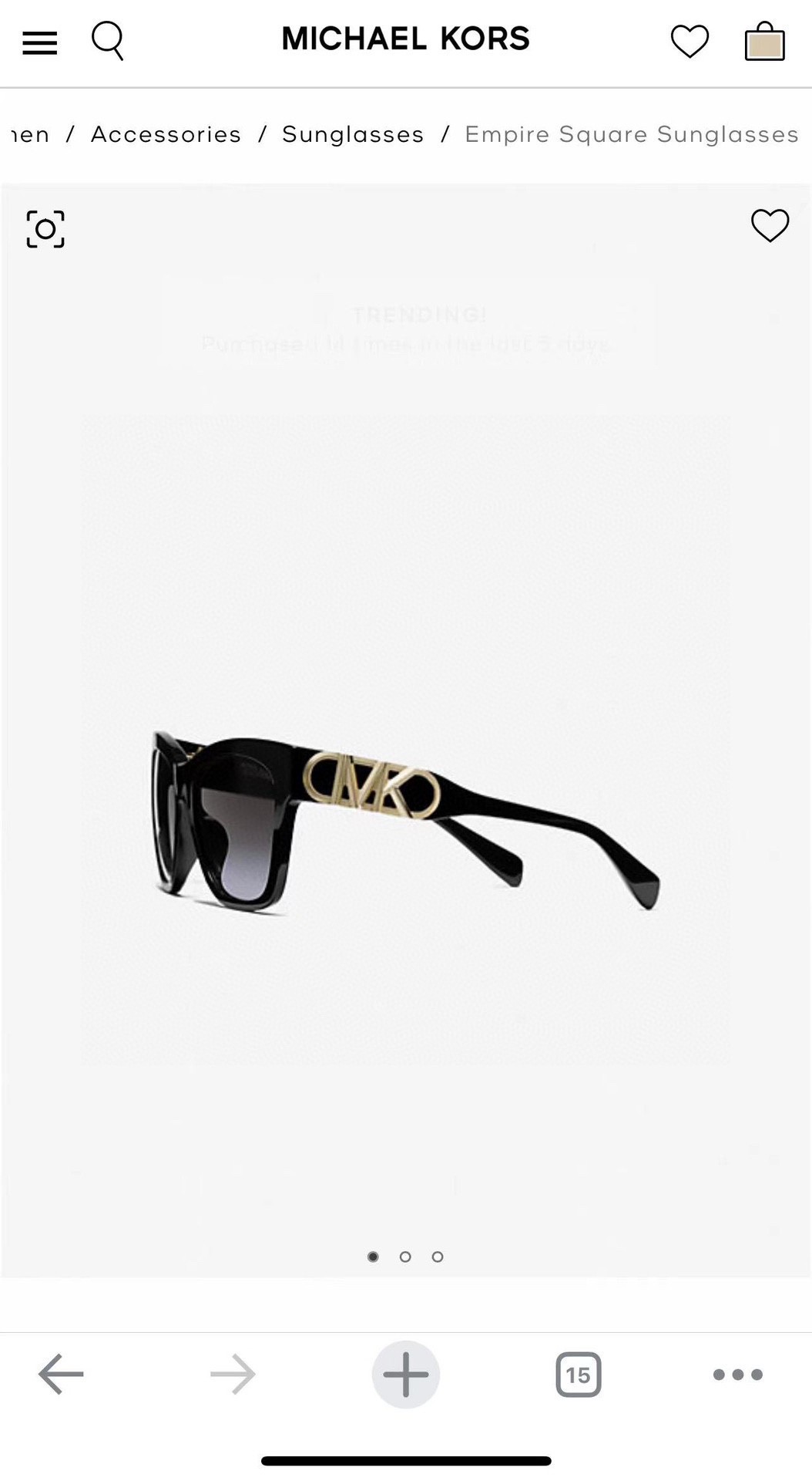 P158 MK MICHAEL KORS Retrologo Female Miracle Miracle Sunglasses - 图片 2