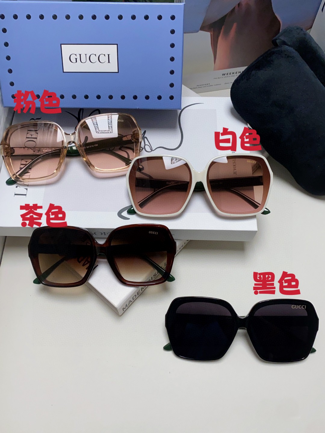Gucci古奇防晒太阳镜时尚欧美风遮掩镜超显笑脸百搭