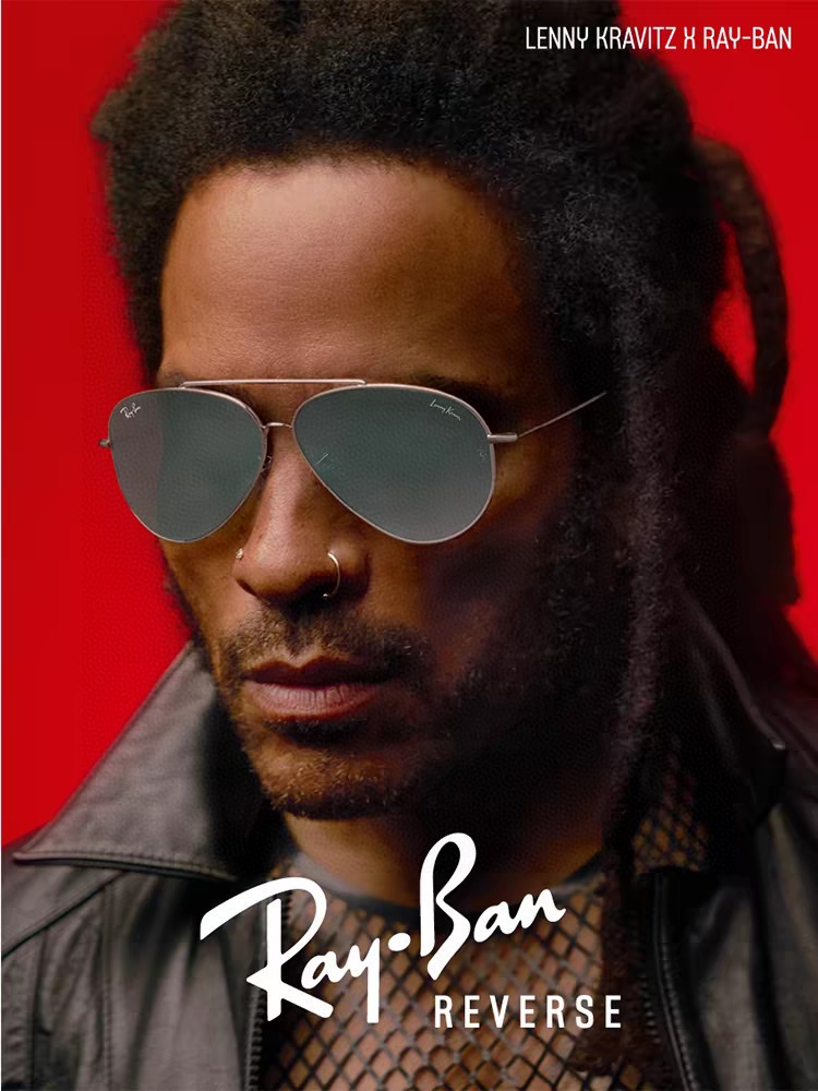  雷朋（RayBan）成毅同款REVERSE反转系列 凹面镜片 莱尼克拉维茨联名限量版飞行员式墨镜 BR