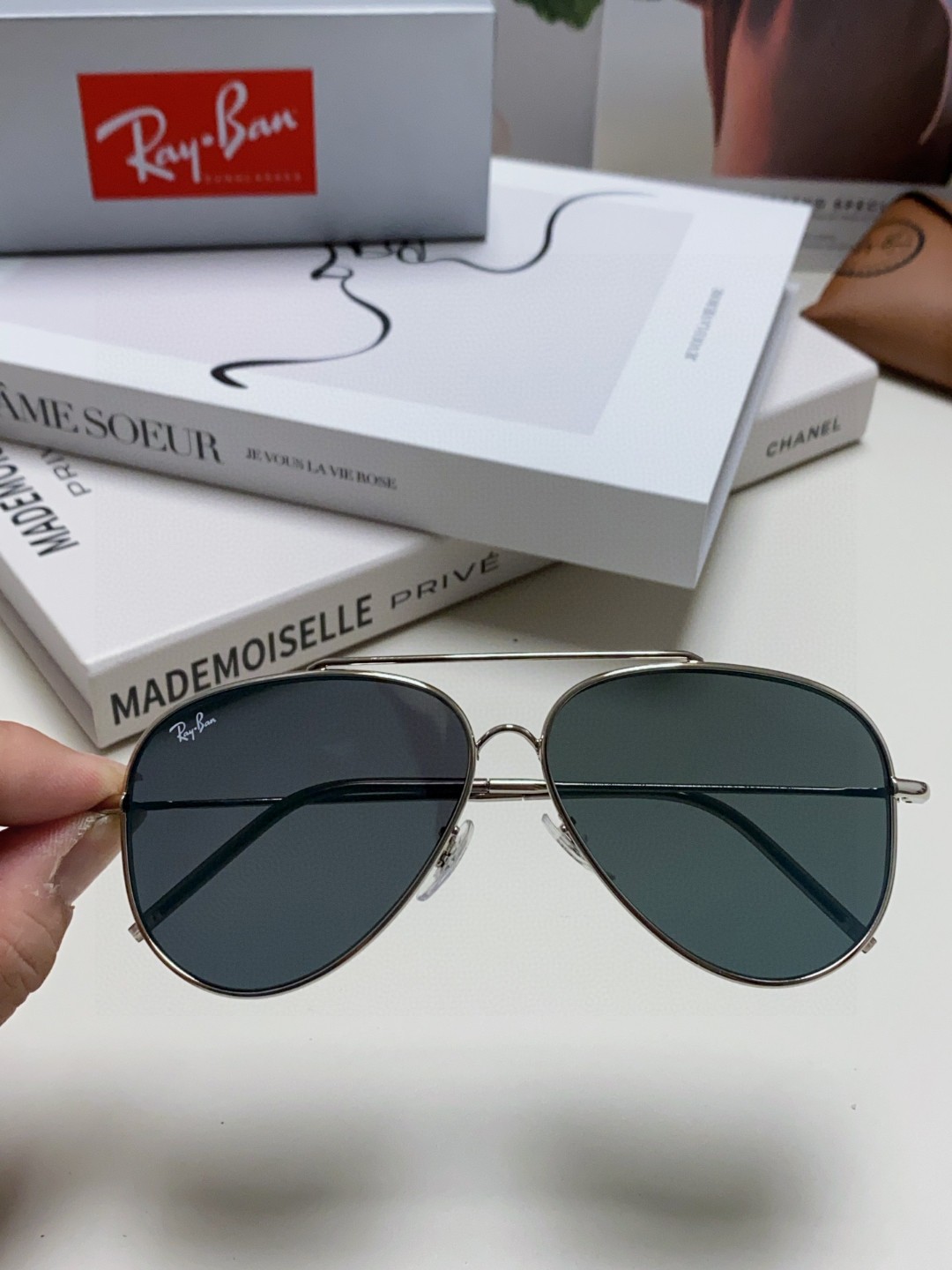  雷朋（RayBan）成毅同款REVERSE反转系列 凹面镜片 莱尼克拉维茨联名限量版飞行员式墨镜 BR