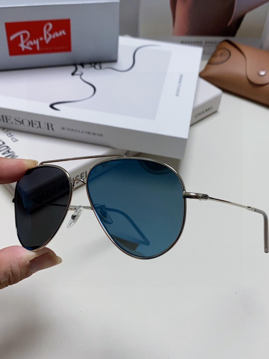  雷朋（RayBan）成毅同款REVERSE反转系列 凹面镜片 莱尼克拉维茨联名限量版飞行员式墨镜 BR