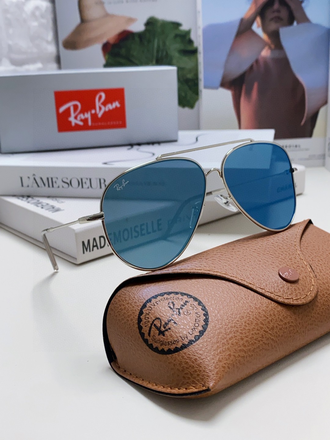  雷朋（RayBan）成毅同款REVERSE反转系列 凹面镜片 莱尼克拉维茨联名限量版飞行员式墨镜 BR