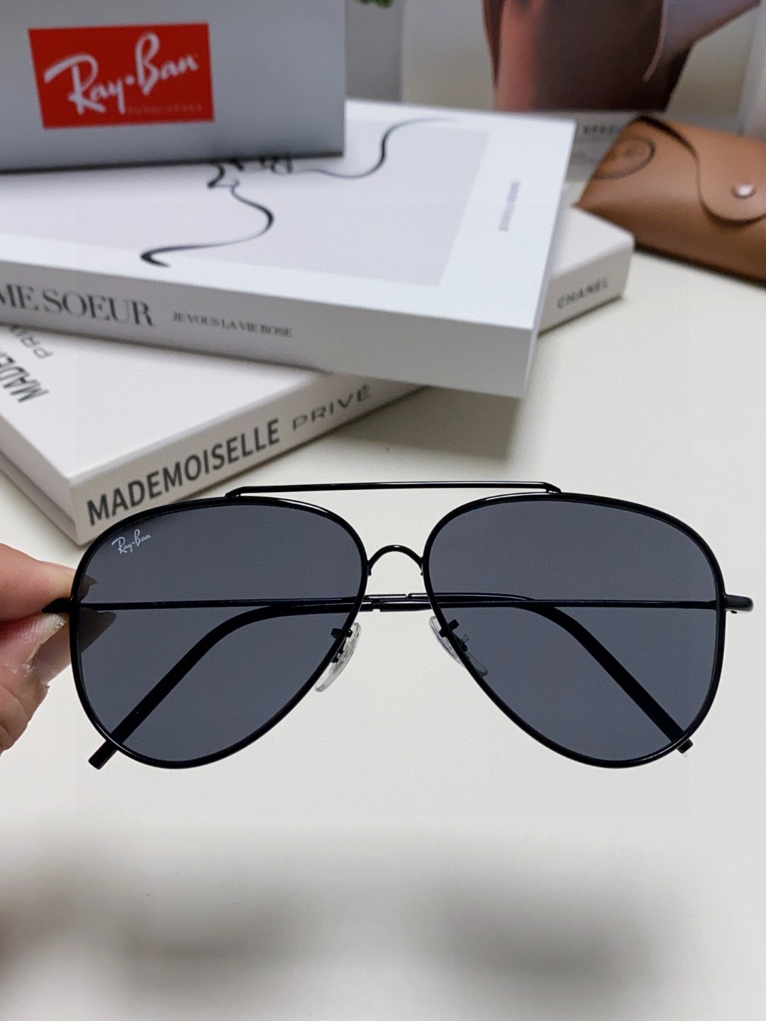  雷朋（RayBan）成毅同款REVERSE反转系列 凹面镜片 莱尼克拉维茨联名限量版飞行员式墨镜 BR