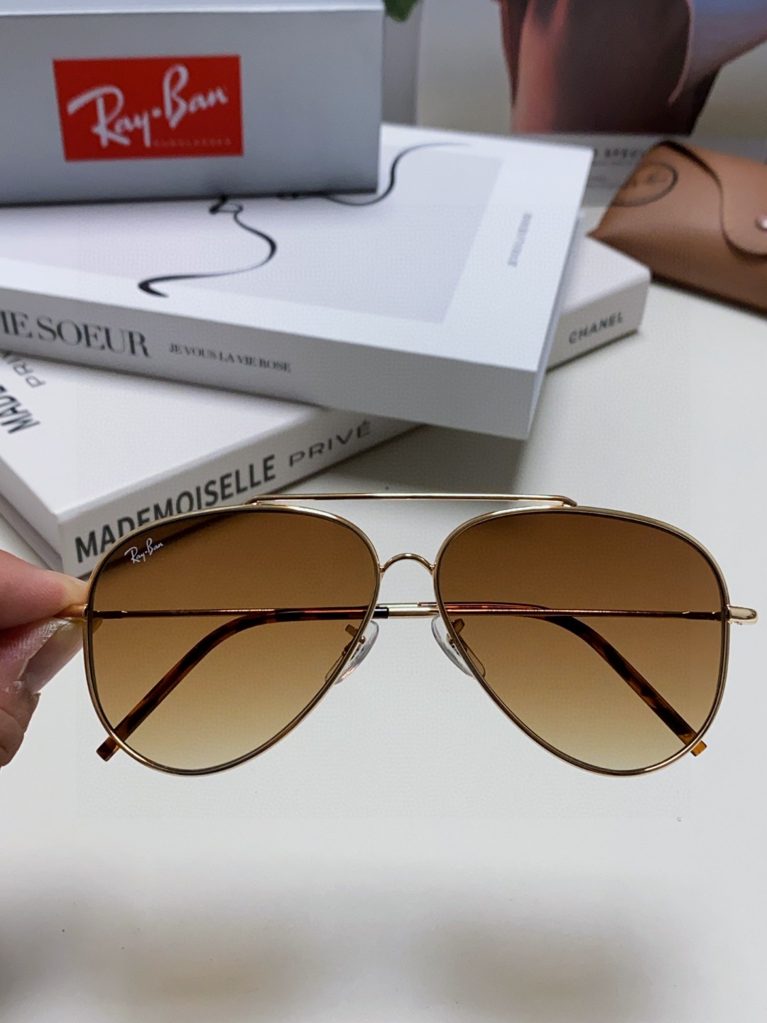  雷朋（RayBan）成毅同款REVERSE反转系列 凹面镜片 莱尼克拉维茨联名限量版飞行员式墨镜 BR