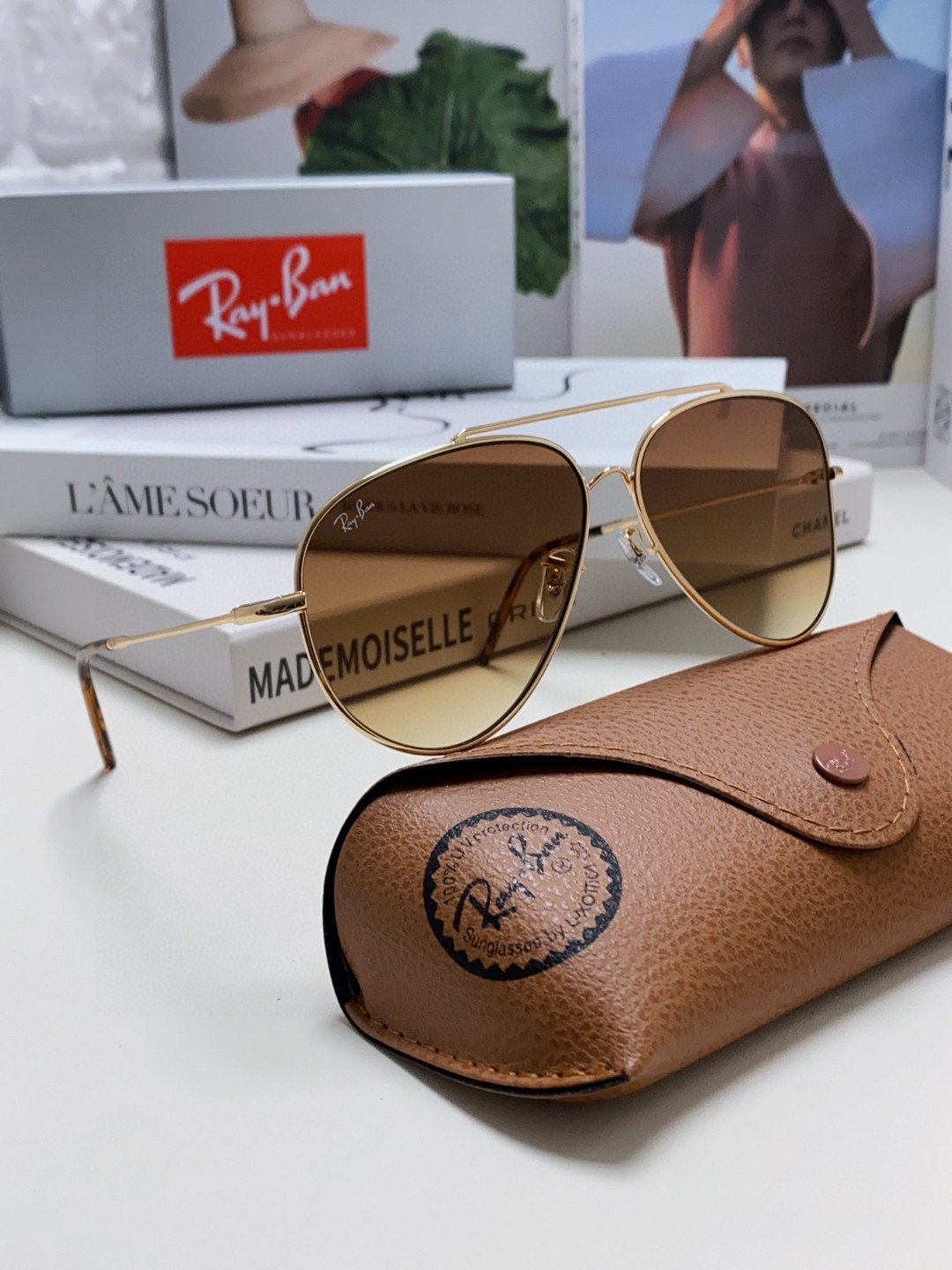  雷朋（RayBan）成毅同款REVERSE反转系列 凹面镜片 莱尼克拉维茨联名限量版飞行员式墨镜 BR