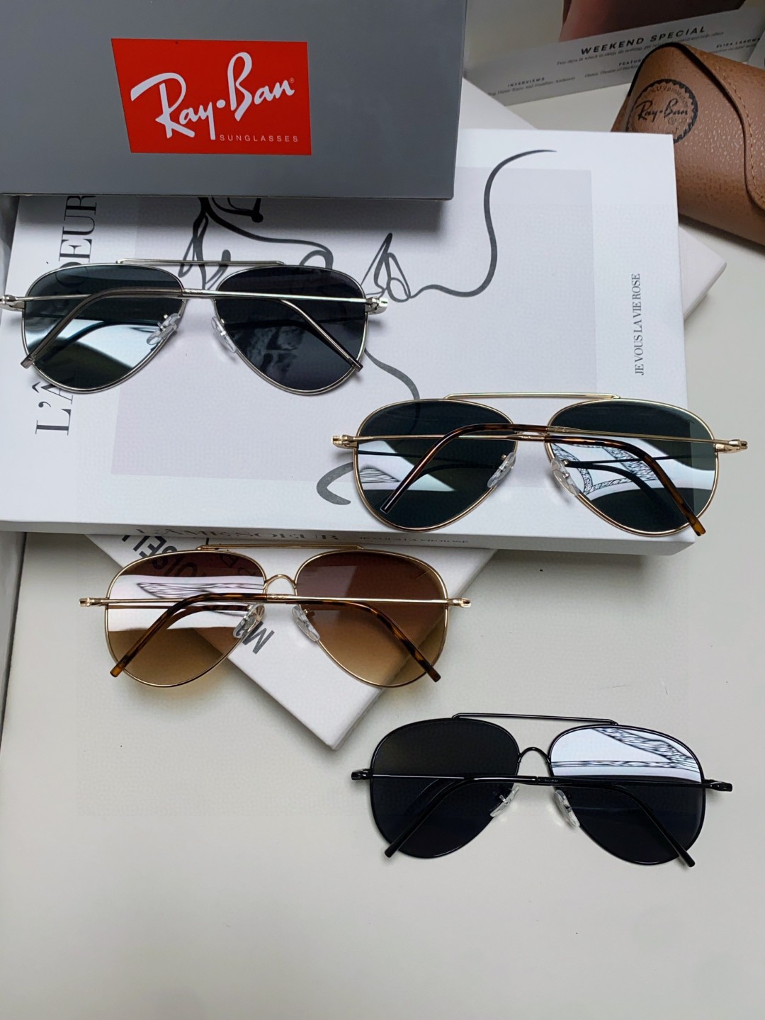  雷朋（RayBan）成毅同款REVERSE反转系列 凹面镜片 莱尼克拉维茨联名限量版飞行员式墨镜 BR