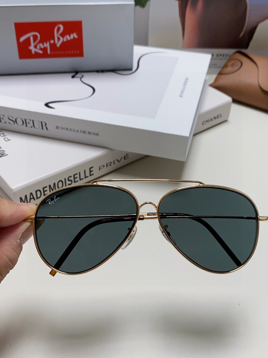  雷朋（RayBan）成毅同款REVERSE反转系列 凹面镜片 莱尼克拉维茨联名限量版飞行员式墨镜 BR