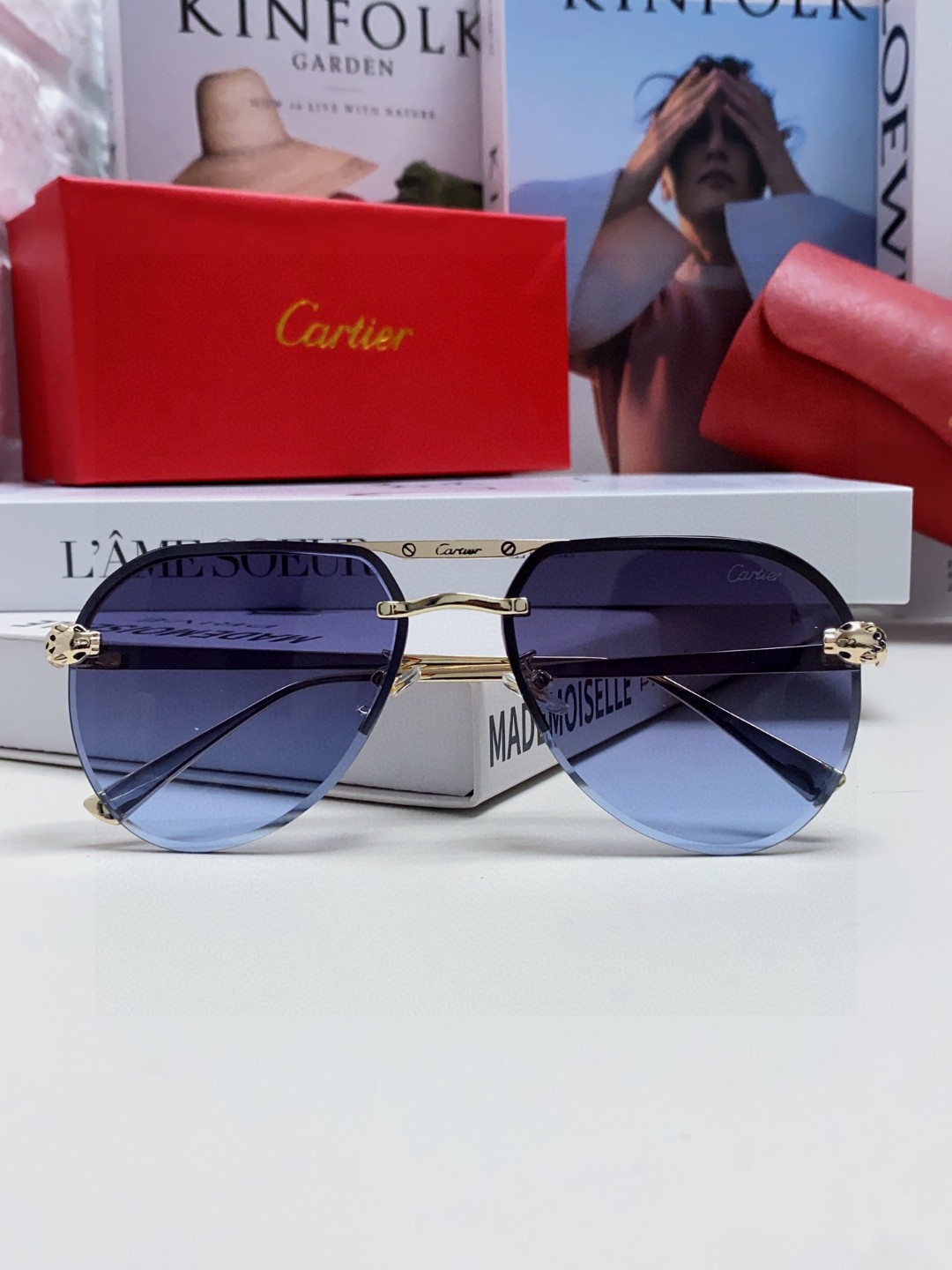  Cartier 卡地亚 墨镜 男女士圆框太阳眼镜 2025开车墨镜 新款金属太阳镜  时尚大方  舒适