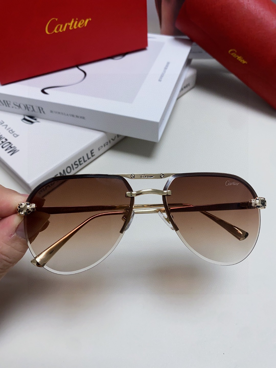  Cartier 卡地亚 墨镜 男女士圆框太阳眼镜 2025开车墨镜 新款金属太阳镜  时尚大方  舒适