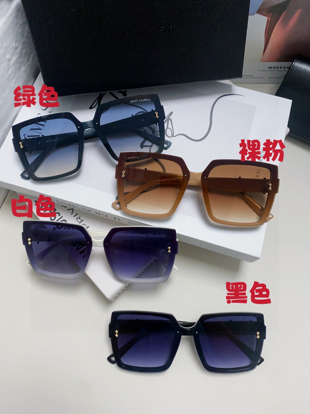  YSL圣罗兰【SAINT LAURENT女王墨镜】25新款树林百搭轻奢高级感方框眼镜 女士爆款 男女通