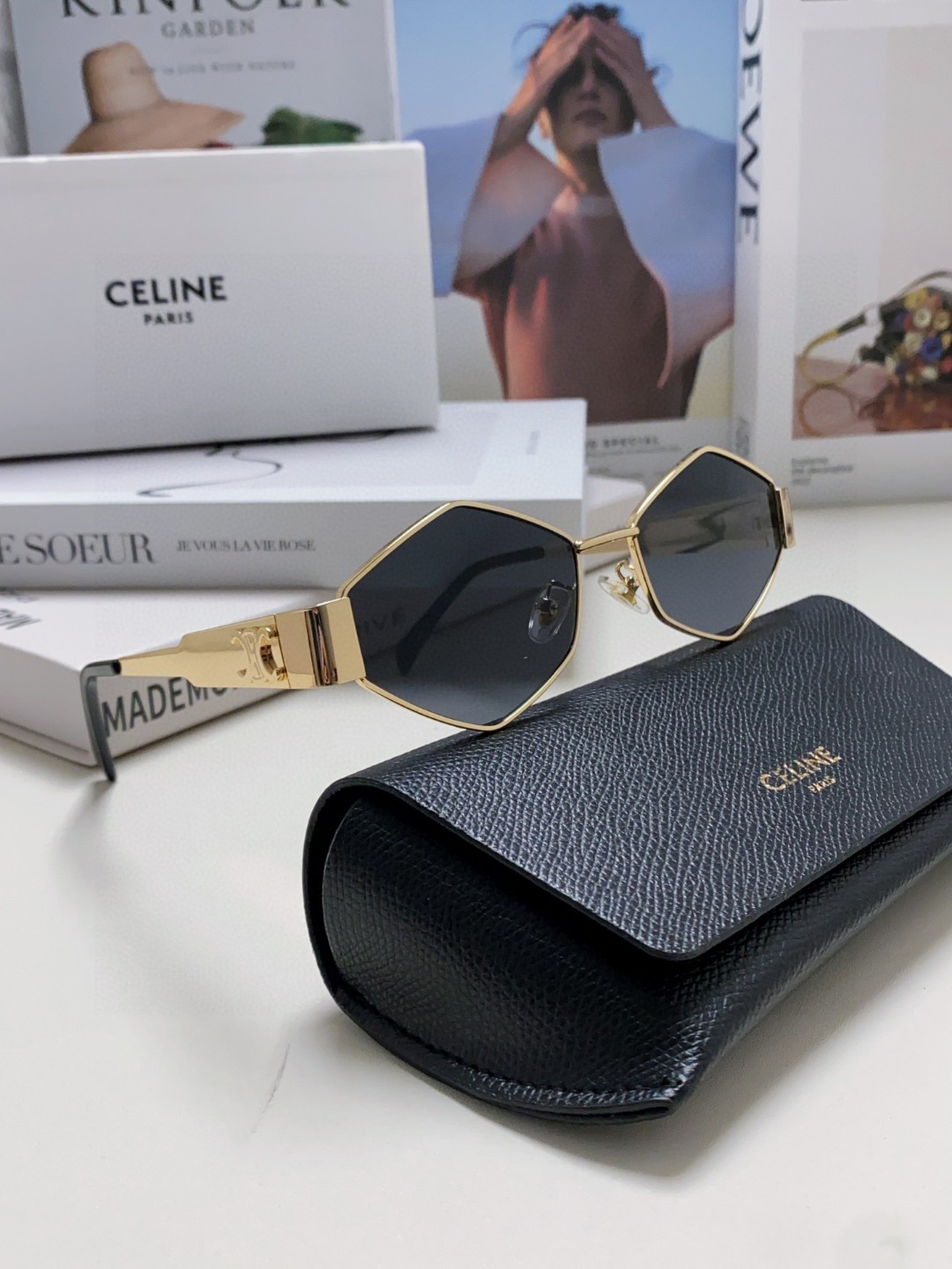  Celine赛林 2025新款欧美时尚多边形墨镜女高级感 网红防晒街拍太阳眼镜男女复古 