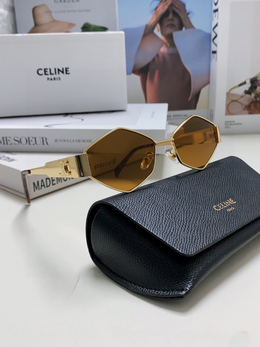  Celine赛林 2025新款欧美时尚多边形墨镜女高级感 网红防晒街拍太阳眼镜男女复古 