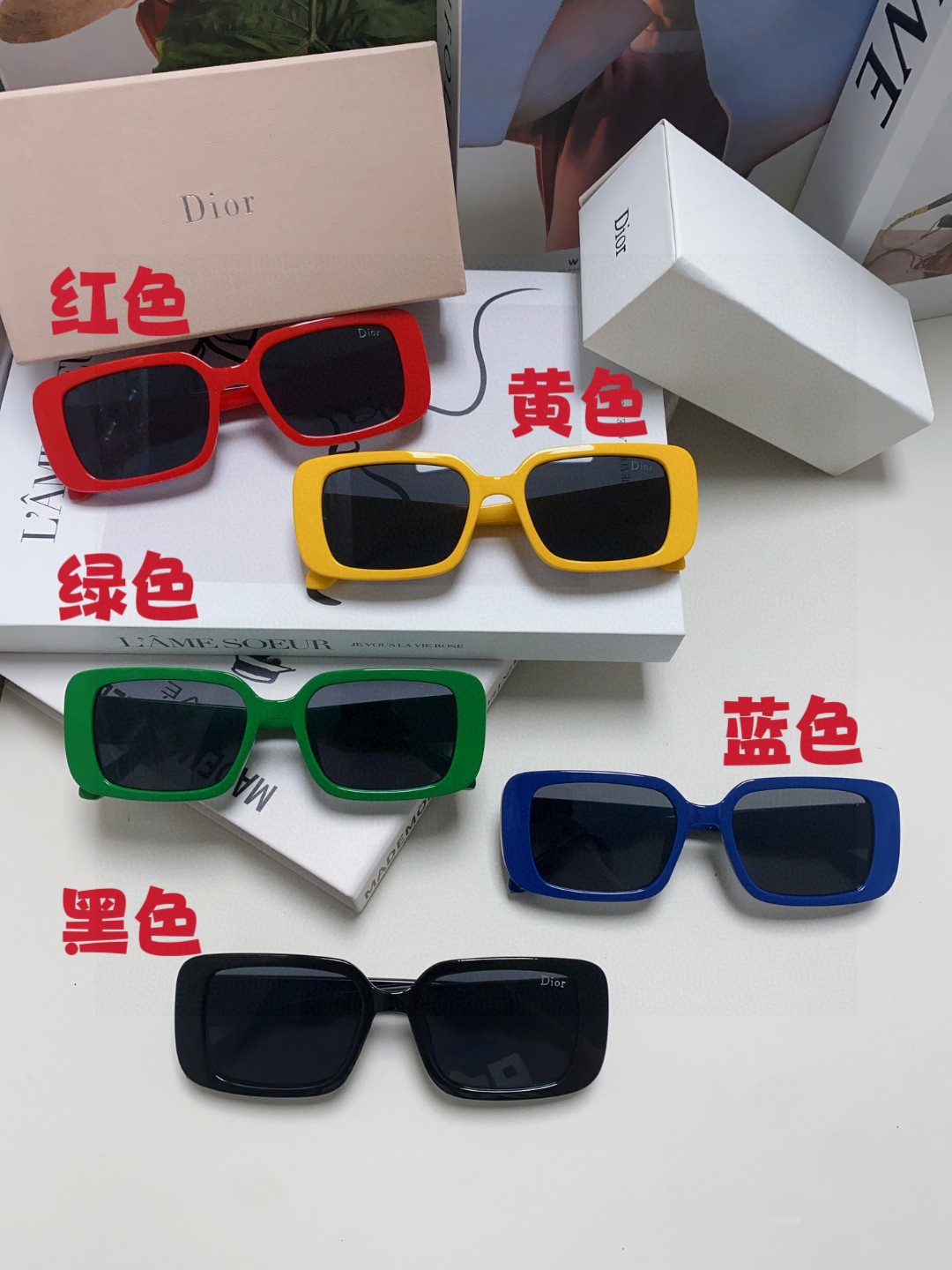  Dior迪奥 2024新款方形墨镜女高级感网红风字母太阳眼镜防紫外线凹造型潮酷 椭圆方框 女士墨镜 
