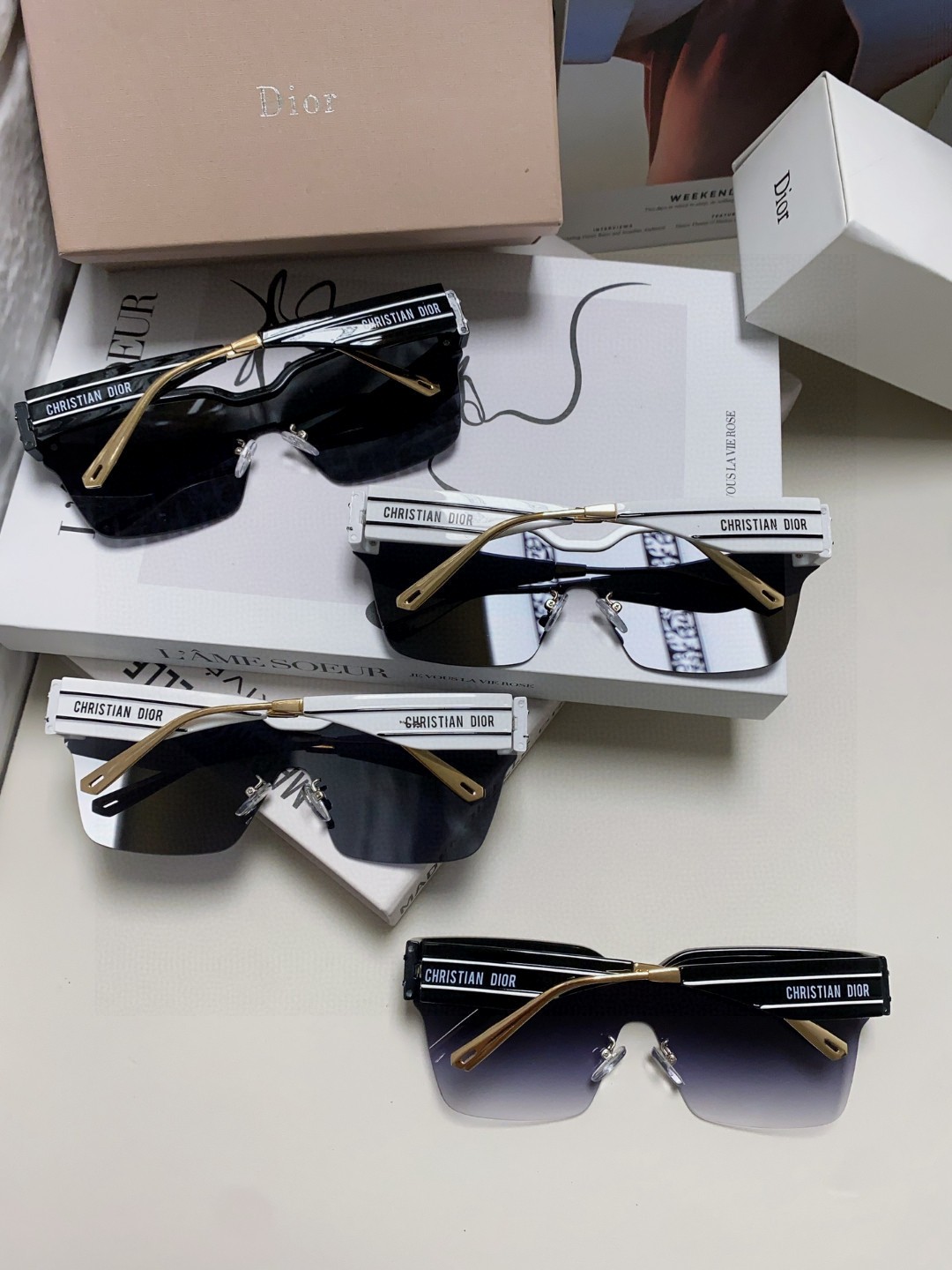  迪奥 DiorClub 连体风镜，高版 采用 Dior Oblique 图案装饰，打造时尚现代的 Di