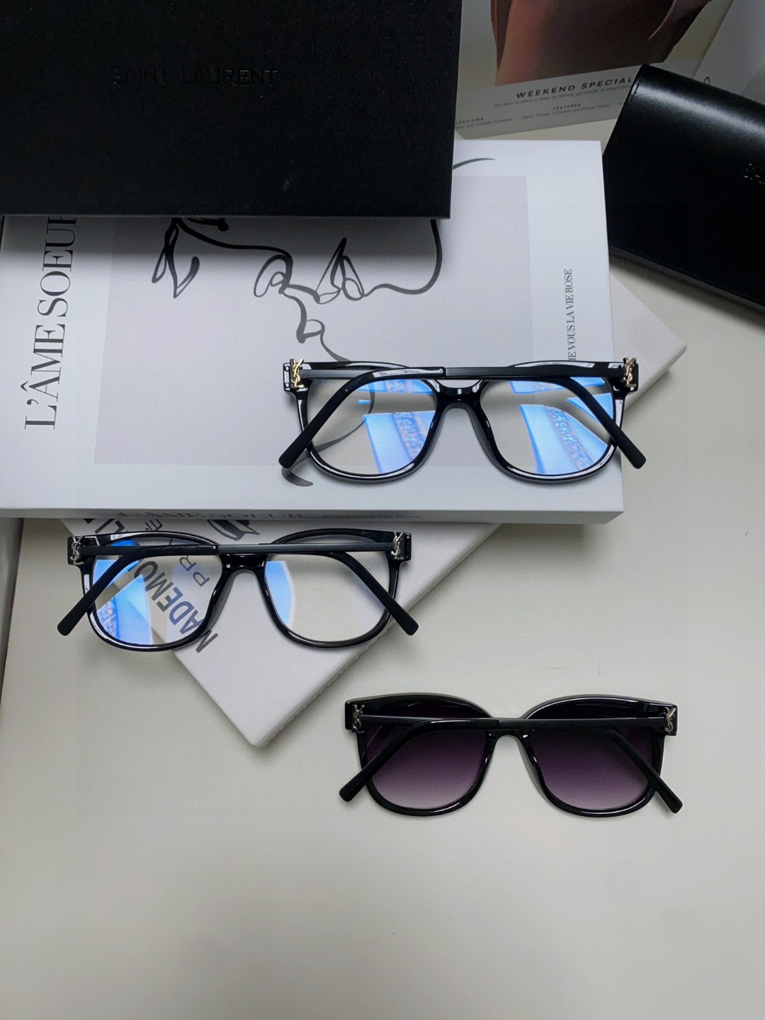  SAINT LAURENT
 眼镜的颜值天花板 🎗圣罗兰新款胶囊系列✔️如果想要极简纯欲风
不要错过这