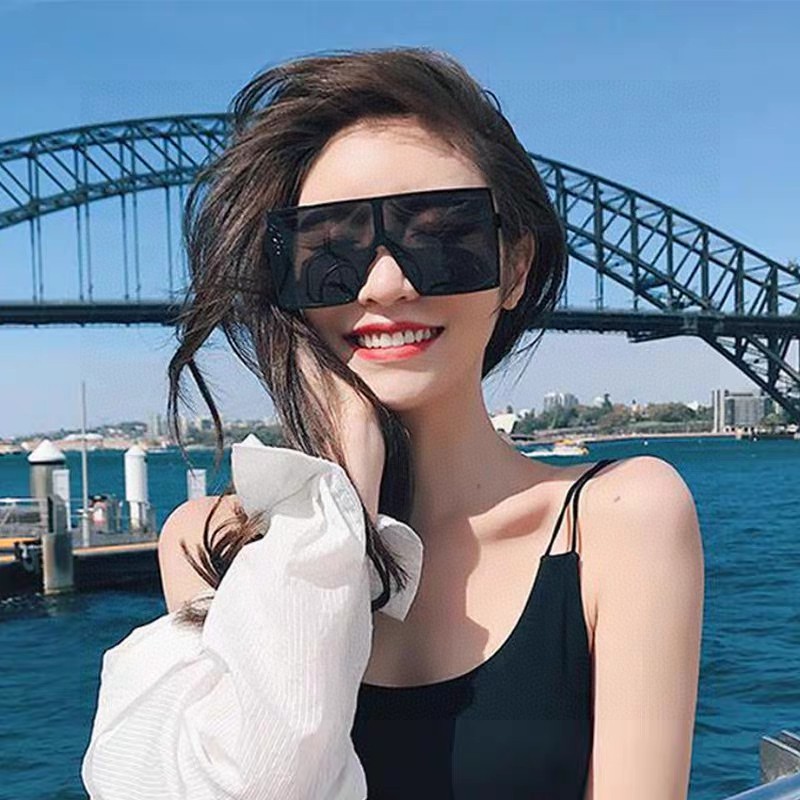  YSL圣罗兰 流金岁月朱锁锁倪妮同款太阳镜大方框太阳镜男女简约墨镜百搭眼镜 