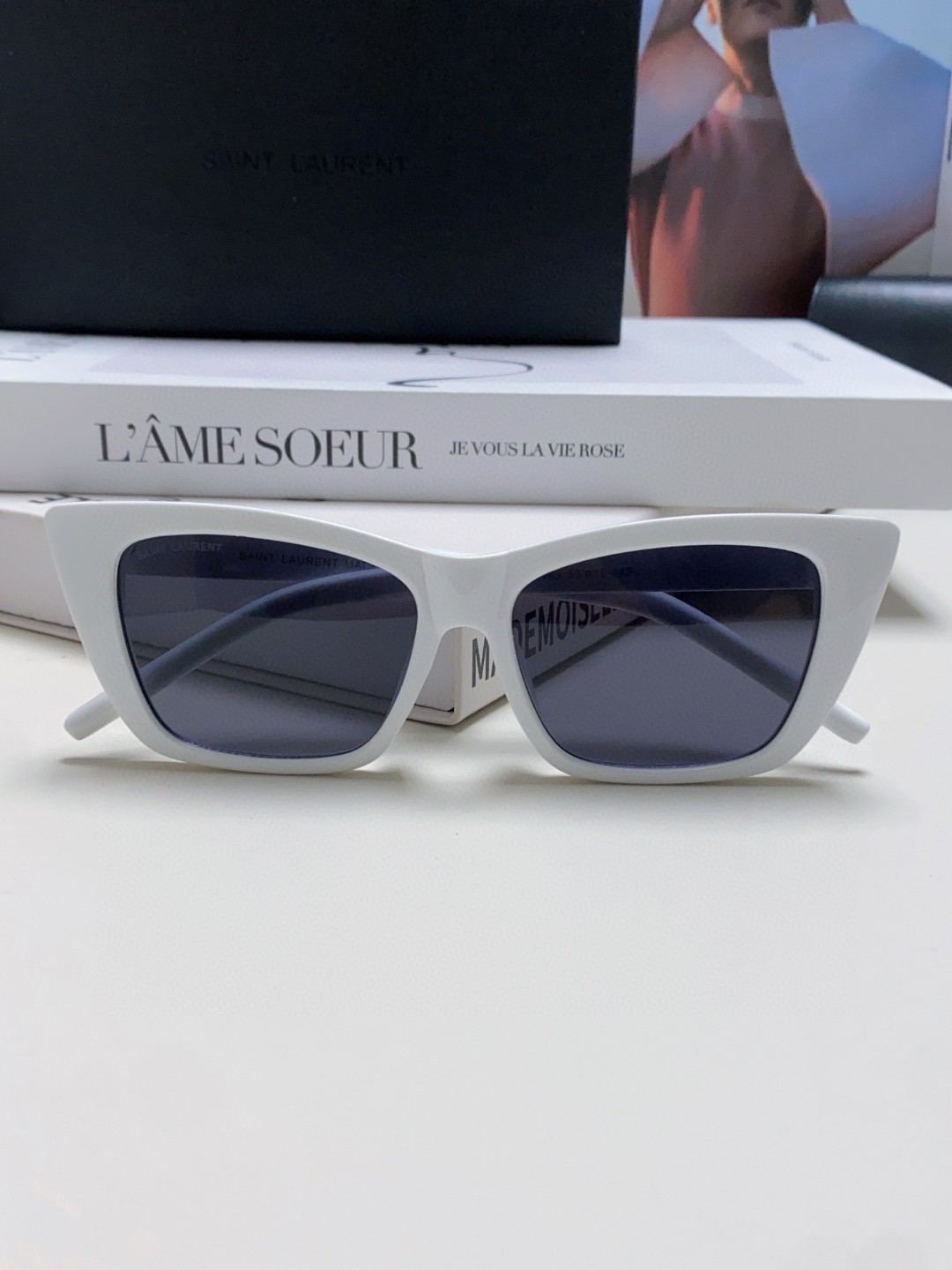  YSL圣罗兰墨镜女SL276MICA蝶形时尚大框防晒防蓝光偏光太阳镜 