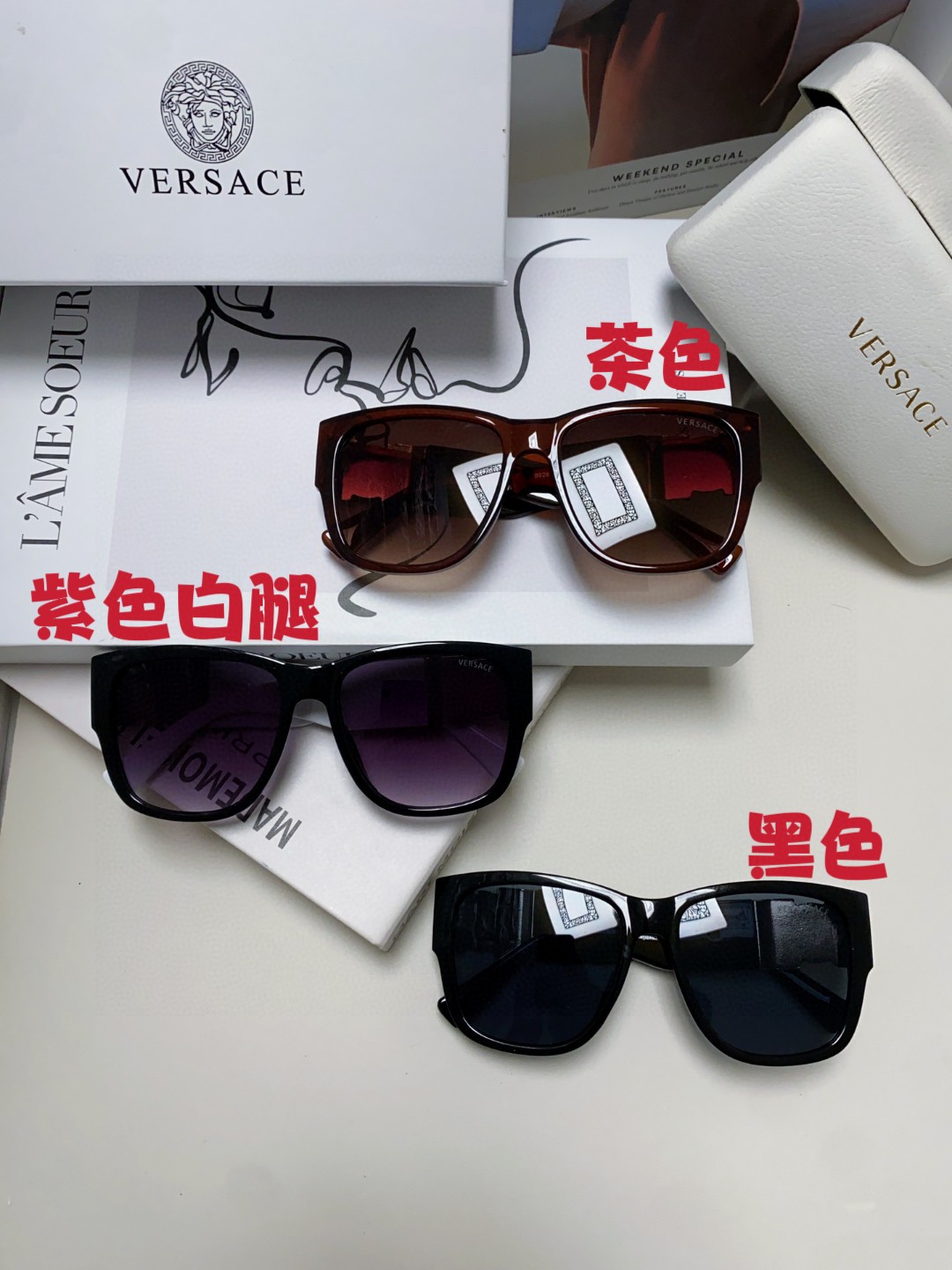  Versace范思哲 2025最新爆款 时尚人头太阳镜欧美潮流大框墨镜男女复古太阳眼镜 男女通用