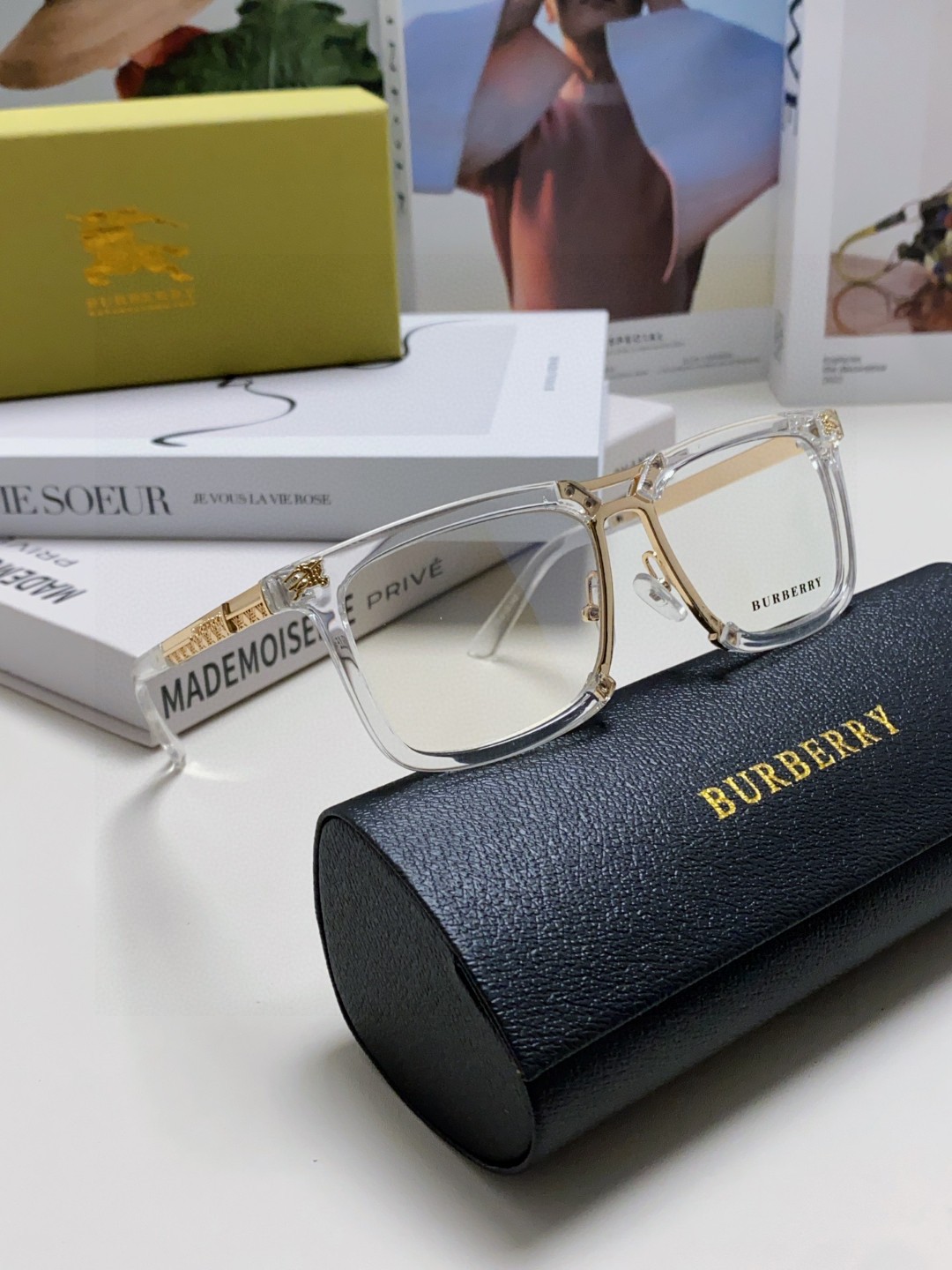  BURBERRY巴宝莉 全框金属近视眼镜框商务光学眼镜架 男女通用款