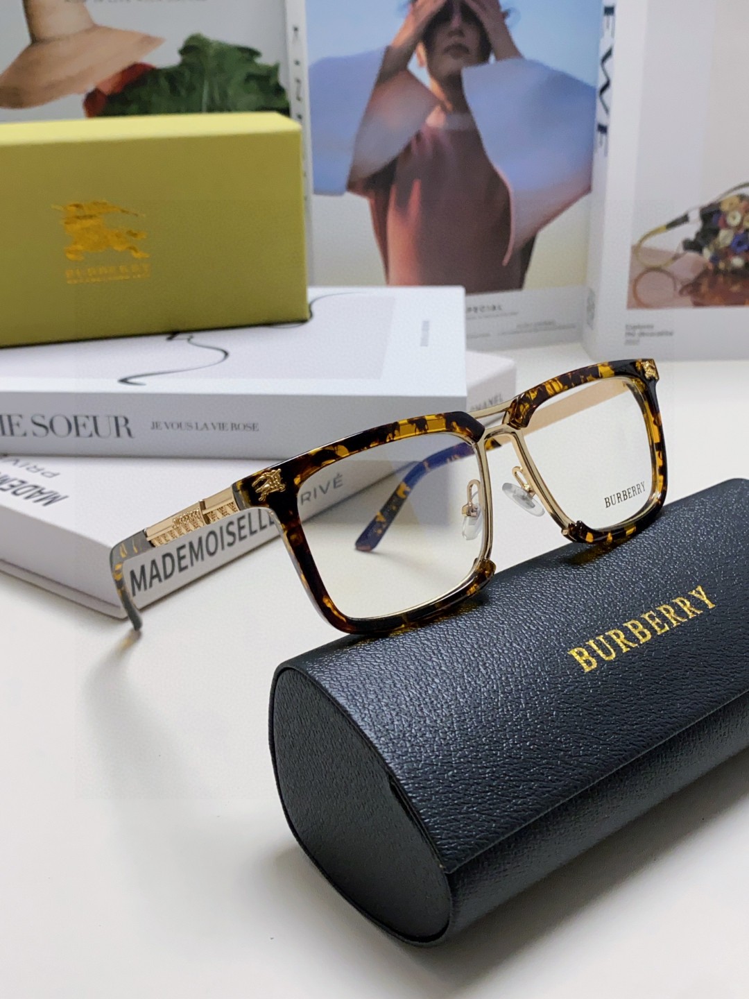  BURBERRY巴宝莉 全框金属近视眼镜框商务光学眼镜架 男女通用款