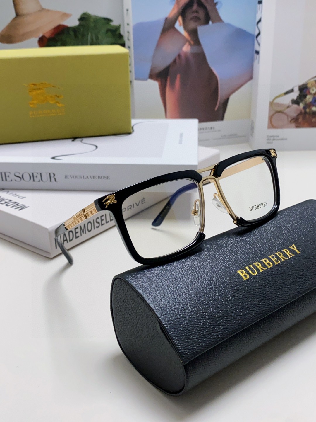  BURBERRY巴宝莉 全框金属近视眼镜框商务光学眼镜架 男女通用款