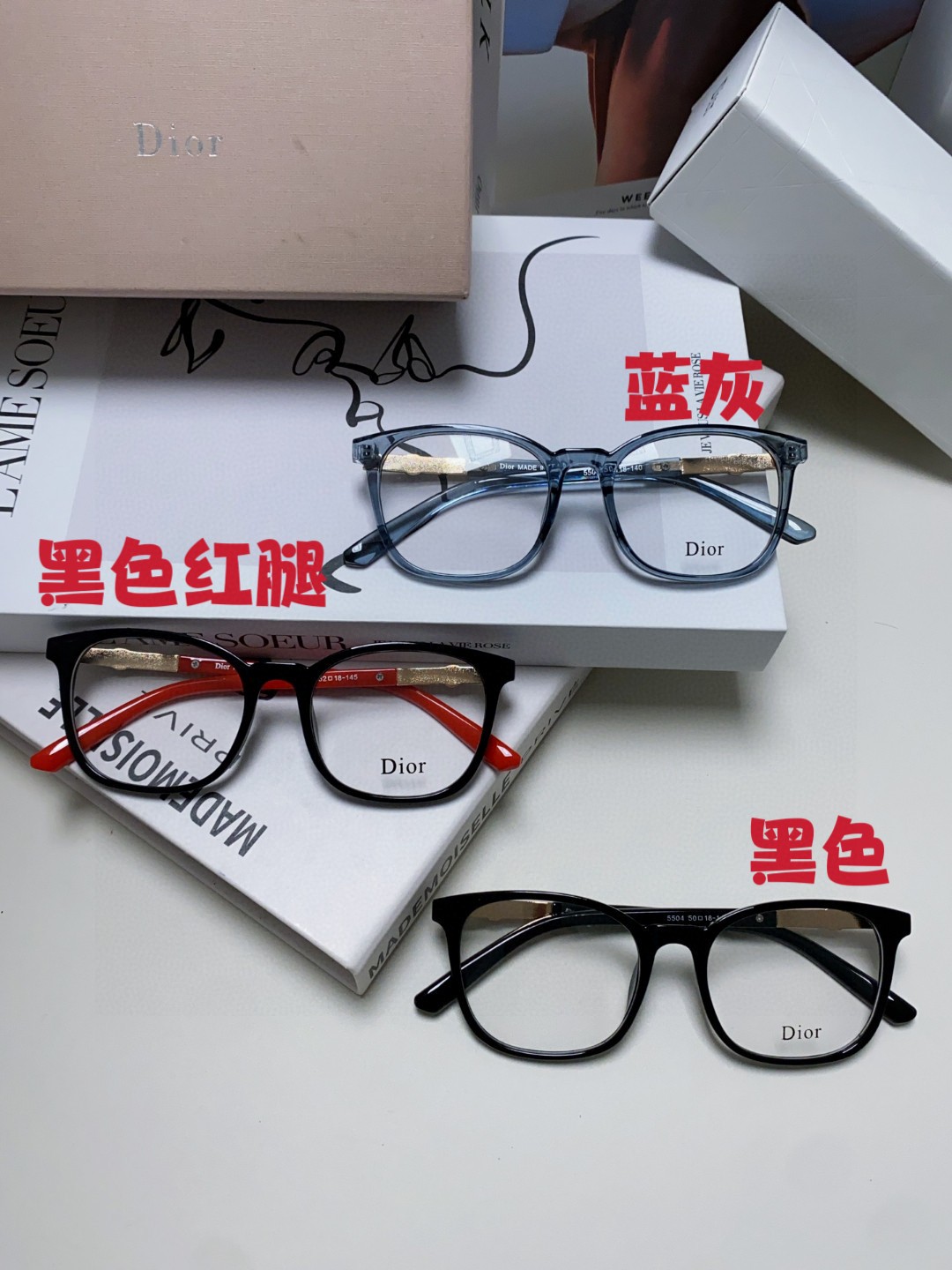  Dior迪奥 2025新款方框复古文艺男女近视眼镜框架平光 光学镜片