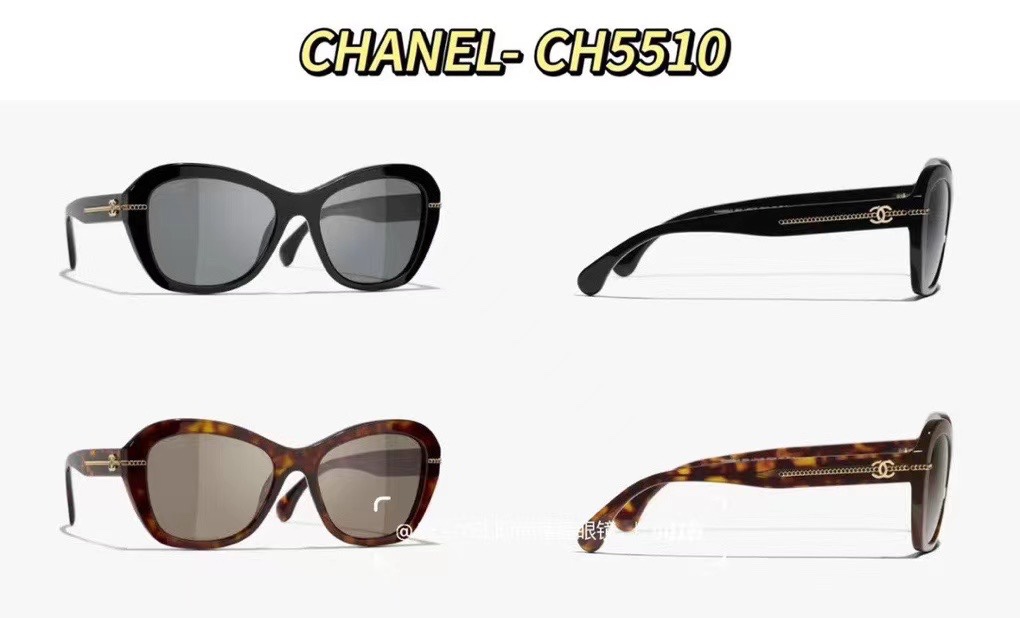  Chanel香奈儿 2025小香墨镜链条腿蝶形大脸显瘦简约个性太阳镜方小红书高级 