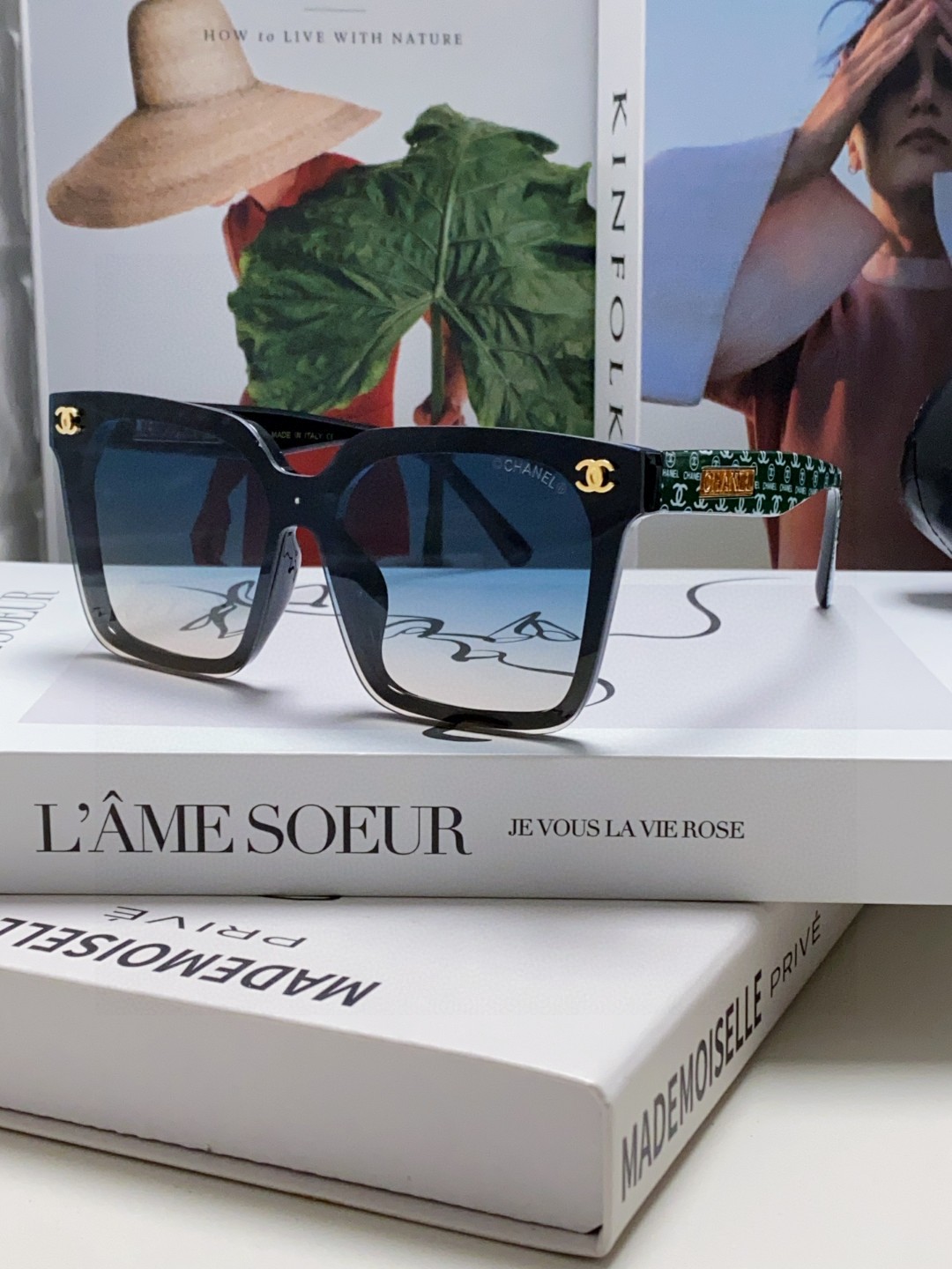  Chanel香奈儿 太阳镜🕶️圆脸宝看过来，超遮肉肉脸，显脸小川小香风25新款大方框墨镜百搭显瘦，巨显