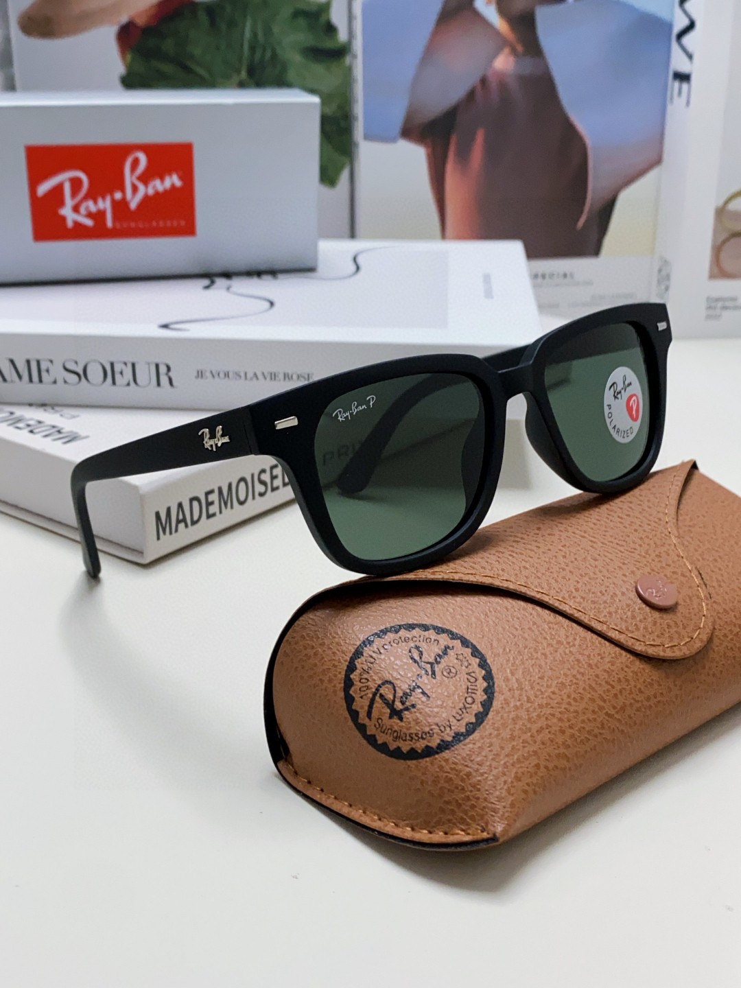  雷朋/RAY BAN太阳镜 2025新款潮流开车出游方形遮阳墨镜 时尚偏光镜片 男女通用 RB5377