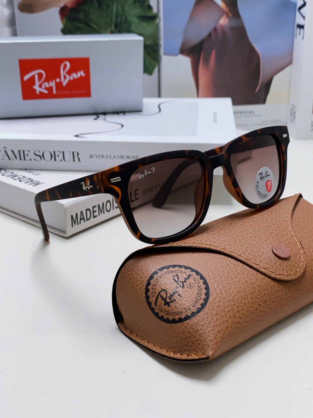  雷朋/RAY BAN太阳镜 2025新款潮流开车出游方形遮阳墨镜 时尚偏光镜片 男女通用 RB5377