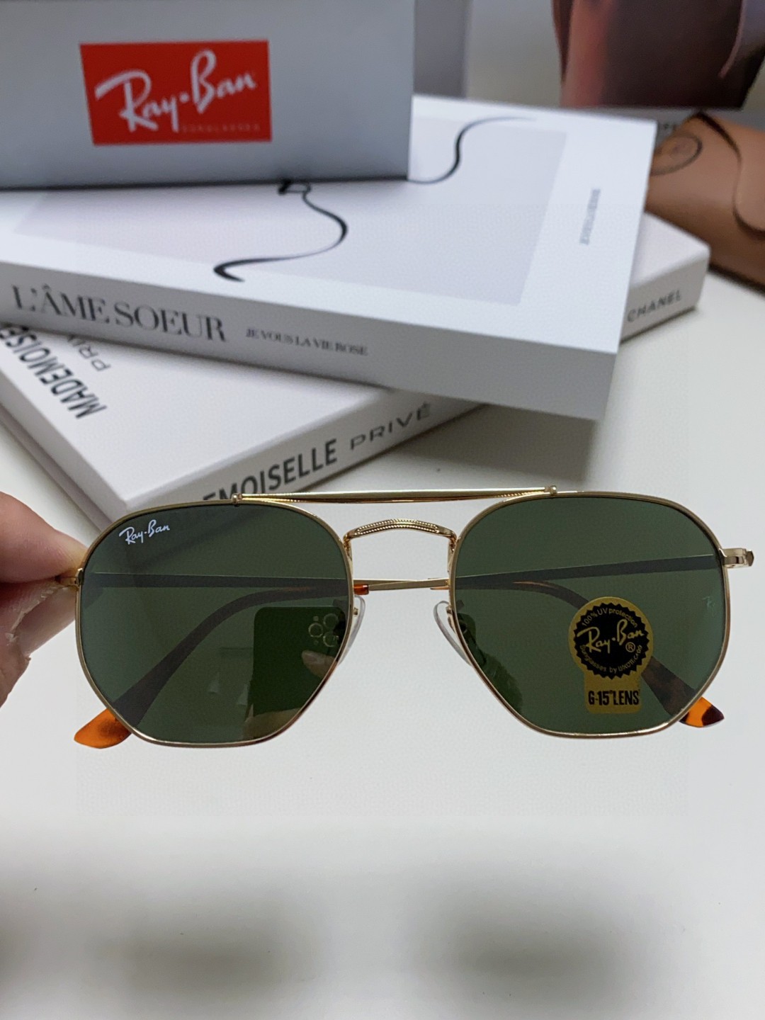  RAYBAN  雷朋 RB3648 🌸🌸官网海报款 张艺兴防爆玻璃镜片 男女通用💐💐💫超帅气！size