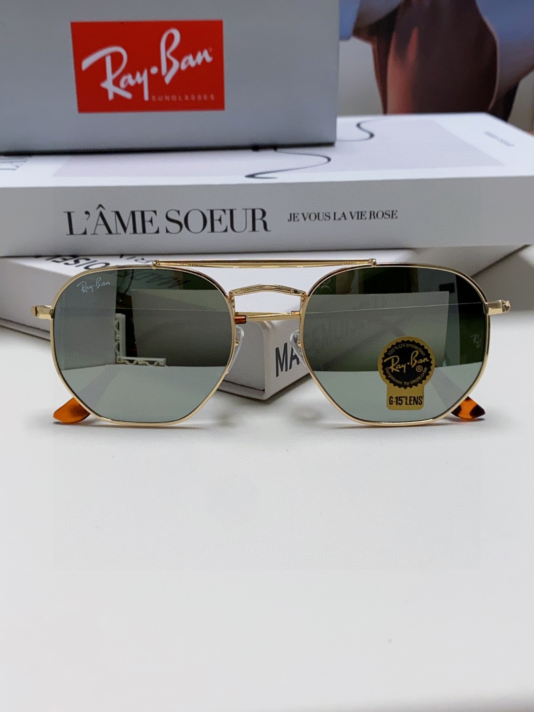  RAYBAN  雷朋 RB3648 🌸🌸官网海报款 张艺兴防爆玻璃镜片 男女通用💐💐💫超帅气！size