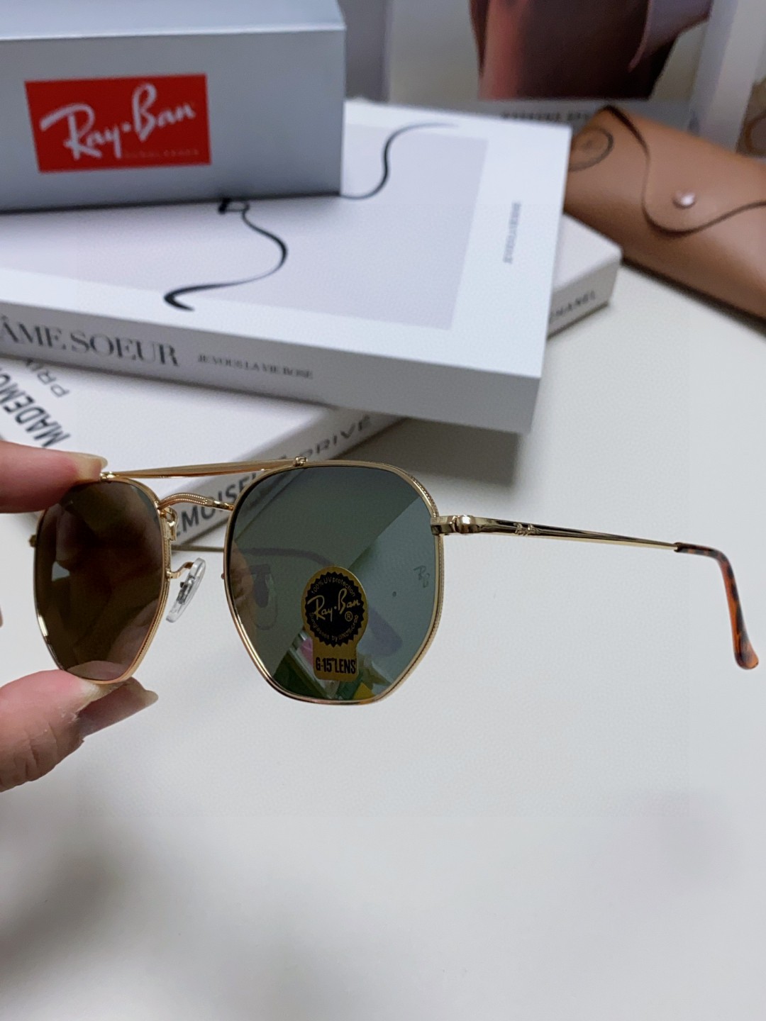  RAYBAN  雷朋 RB3648 🌸🌸官网海报款 张艺兴防爆玻璃镜片 男女通用💐💐💫超帅气！size