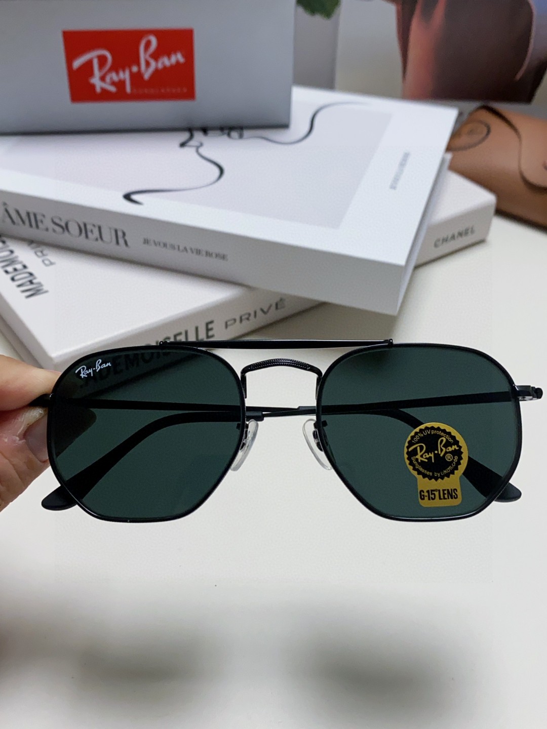  RAYBAN  雷朋 RB3648 🌸🌸官网海报款 张艺兴防爆玻璃镜片 男女通用💐💐💫超帅气！size