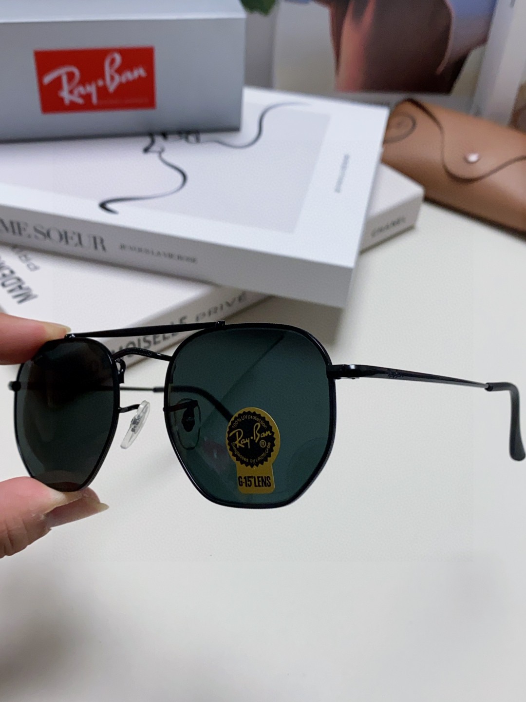  RAYBAN  雷朋 RB3648 🌸🌸官网海报款 张艺兴防爆玻璃镜片 男女通用💐💐💫超帅气！size
