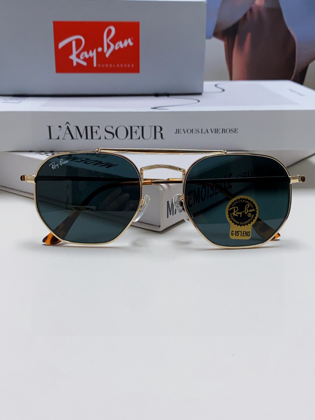 RAYBAN  雷朋 RB3648 🌸🌸官网海报款 张艺兴防爆玻璃镜片 男女通用💐💐💫超帅气！size