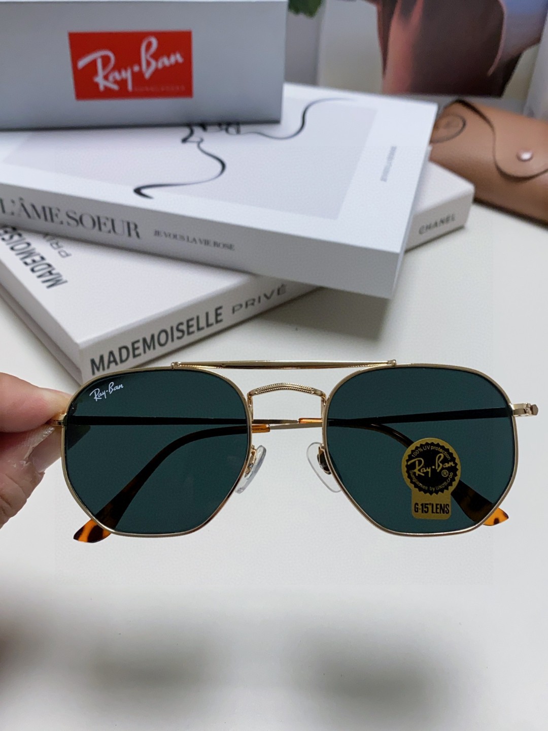  RAYBAN  雷朋 RB3648 🌸🌸官网海报款 张艺兴防爆玻璃镜片 男女通用💐💐💫超帅气！size