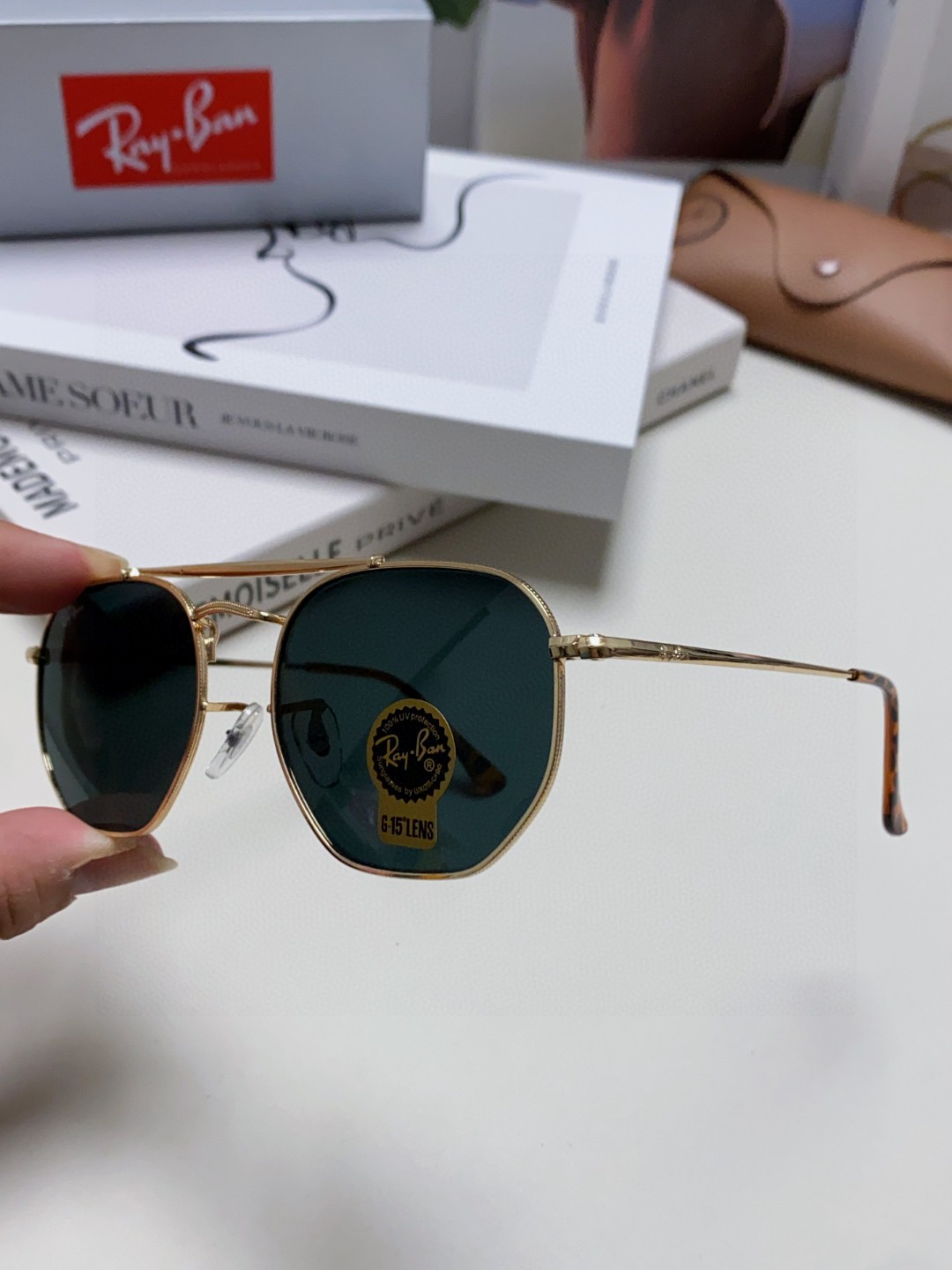 RAYBAN  雷朋 RB3648 🌸🌸官网海报款 张艺兴防爆玻璃镜片 男女通用💐💐💫超帅气！size