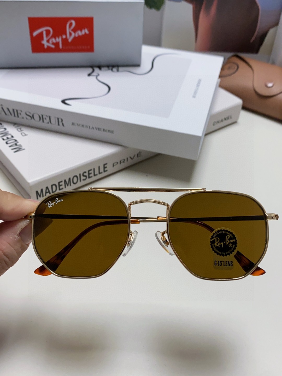  RAYBAN  雷朋 RB3648 🌸🌸官网海报款 张艺兴防爆玻璃镜片 男女通用💐💐💫超帅气！size