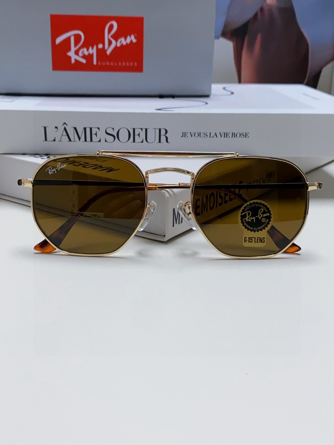  RAYBAN  雷朋 RB3648 🌸🌸官网海报款 张艺兴防爆玻璃镜片 男女通用💐💐💫超帅气！size